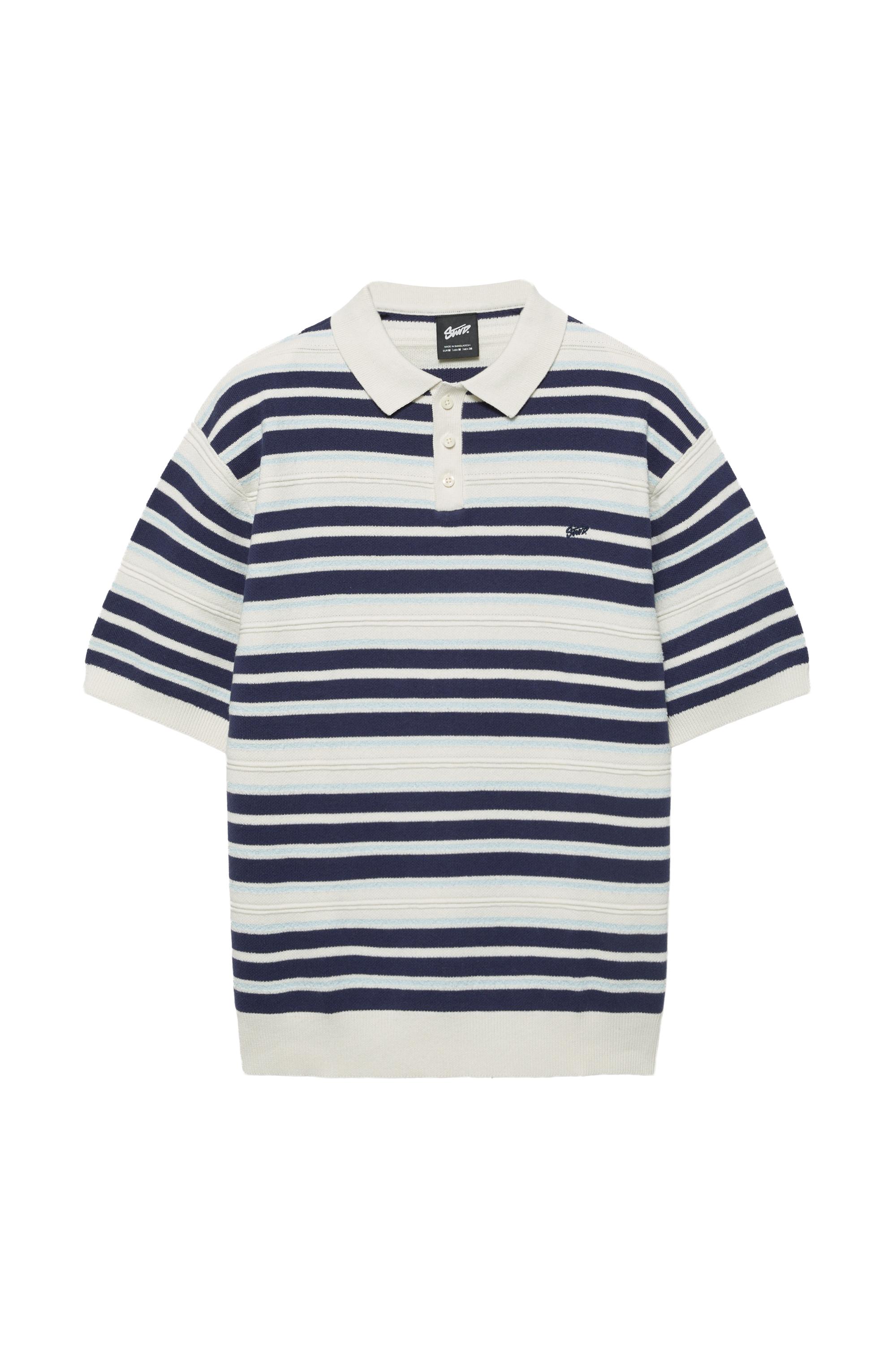 STWD çizgili örme polo - Görsel 5