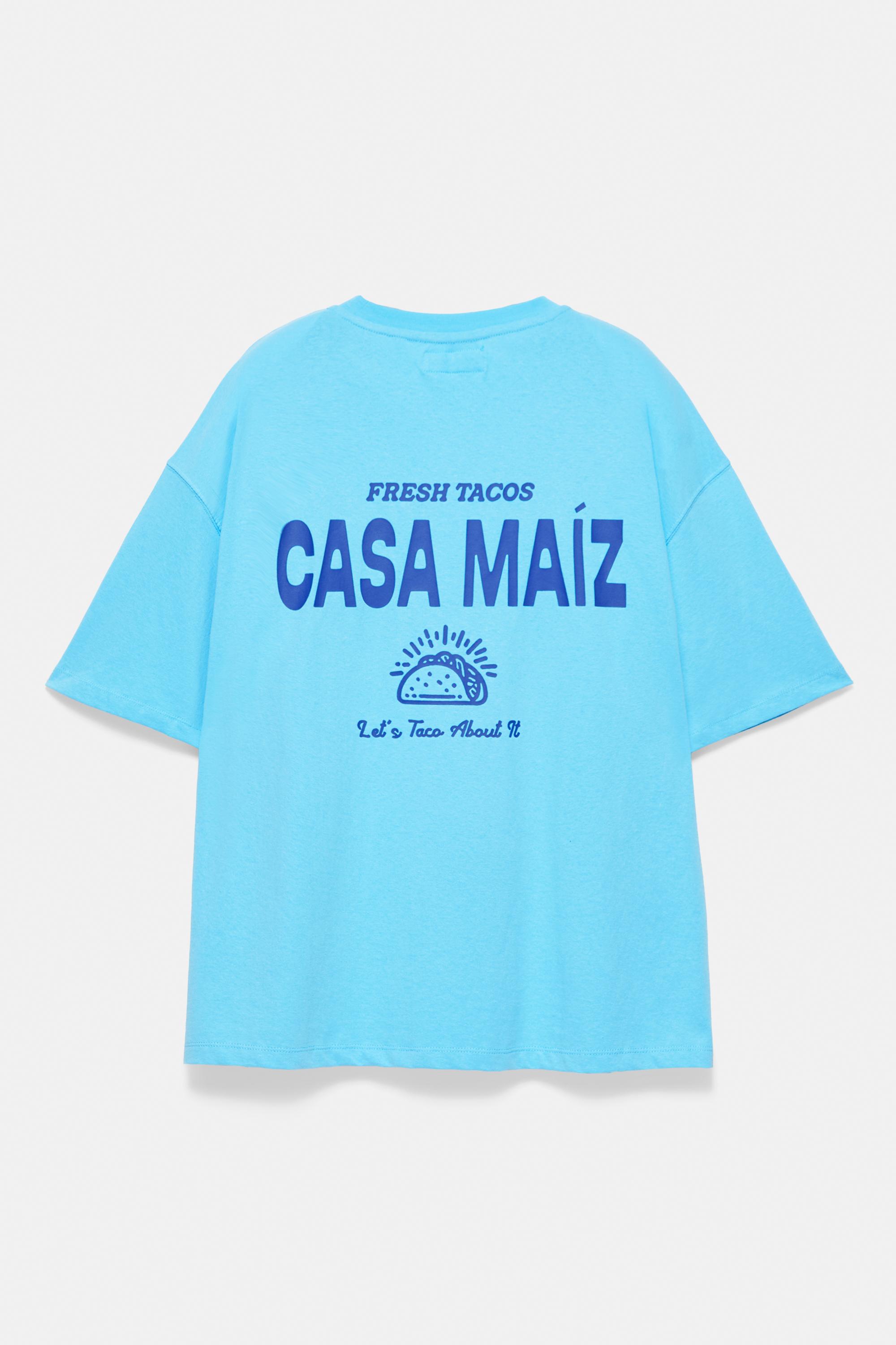 Taco graphic T-shirt — Pale blue