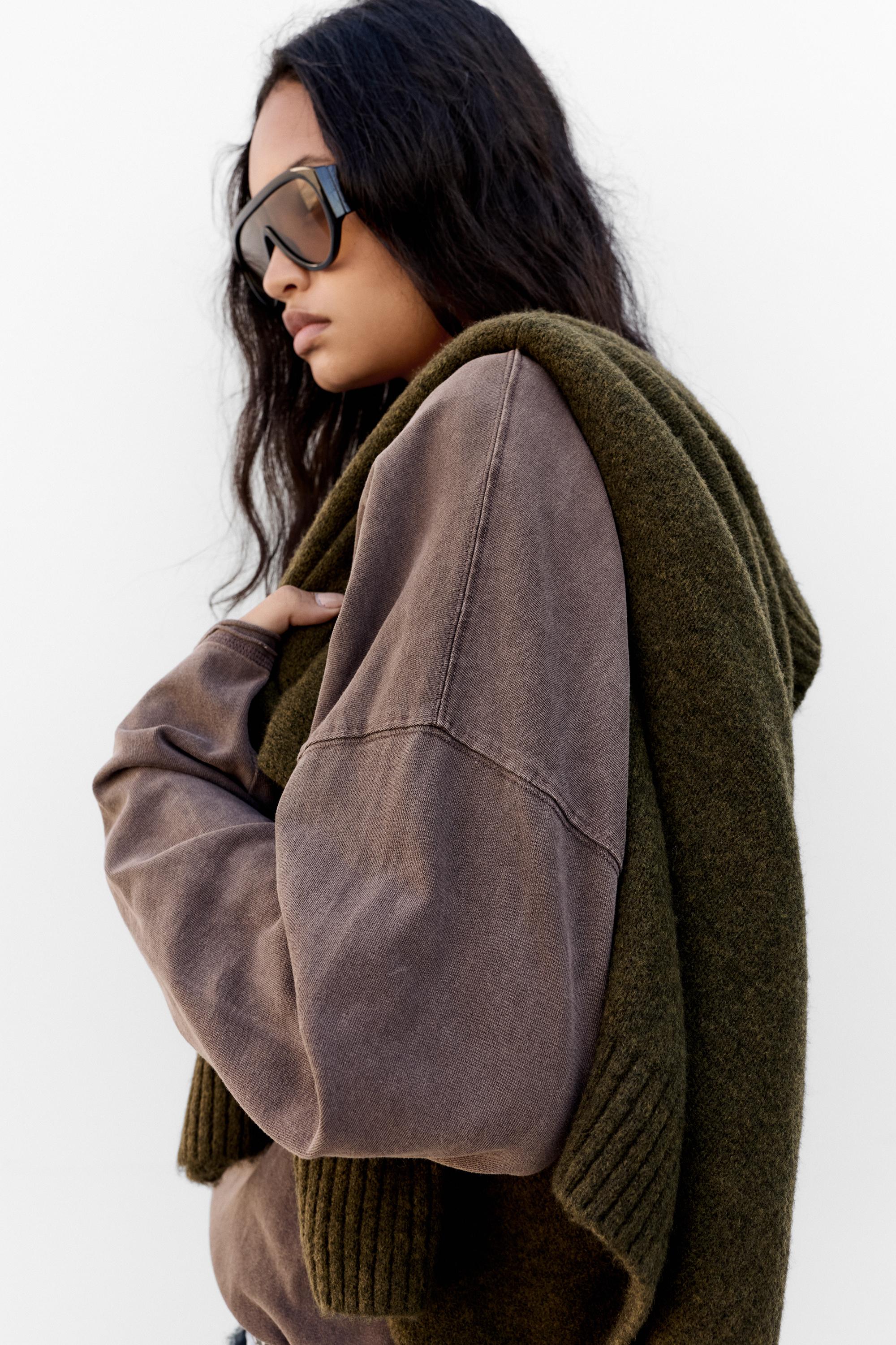 Oversize long sleeve T-shirt — Dark eggplant