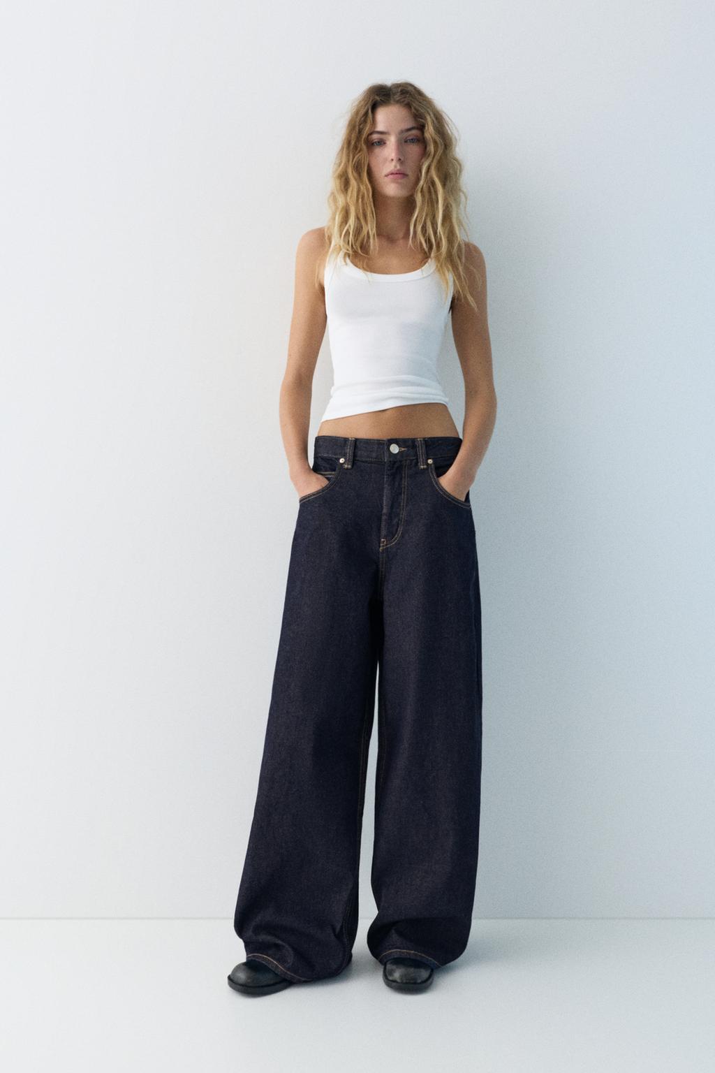 Low-rise culottes jeans
