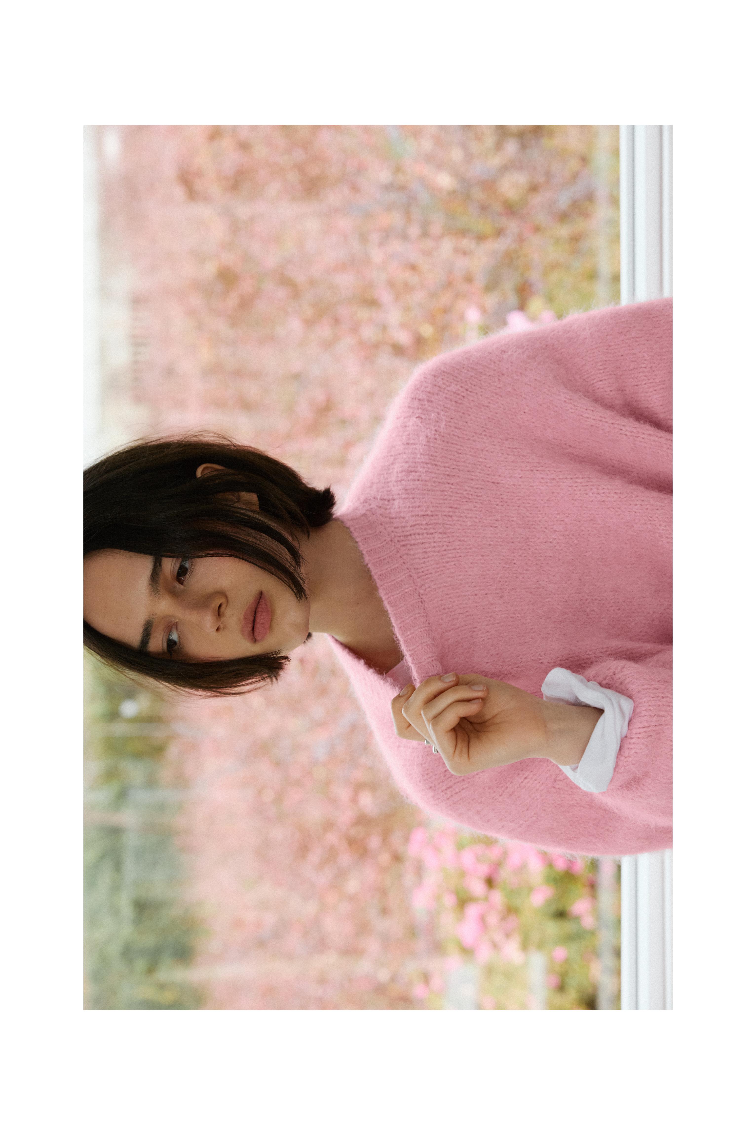 Pink round neck jumper — Chewing gum
