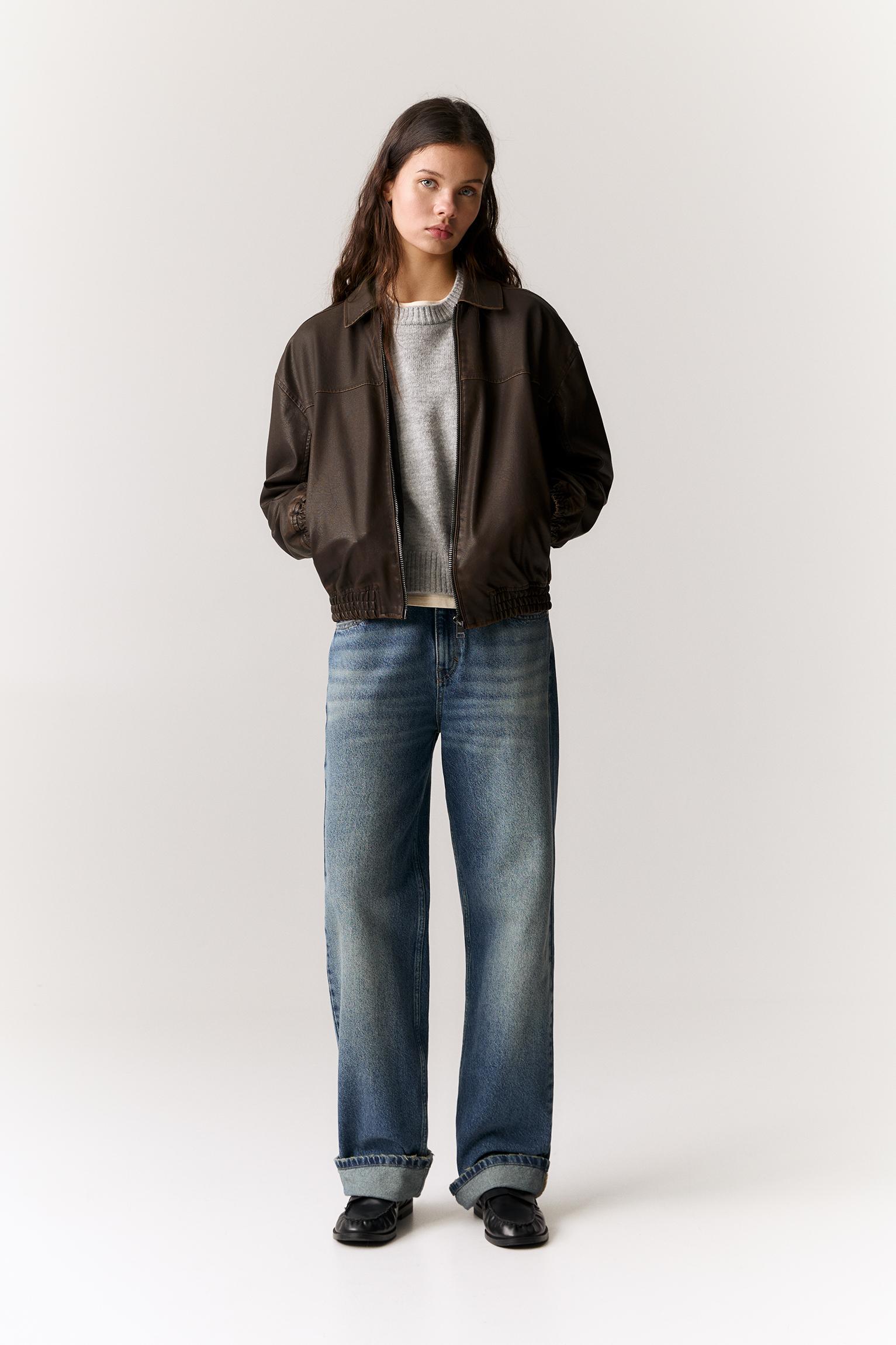 Suni Deri Baba Kesim Ceket - Görsel 83