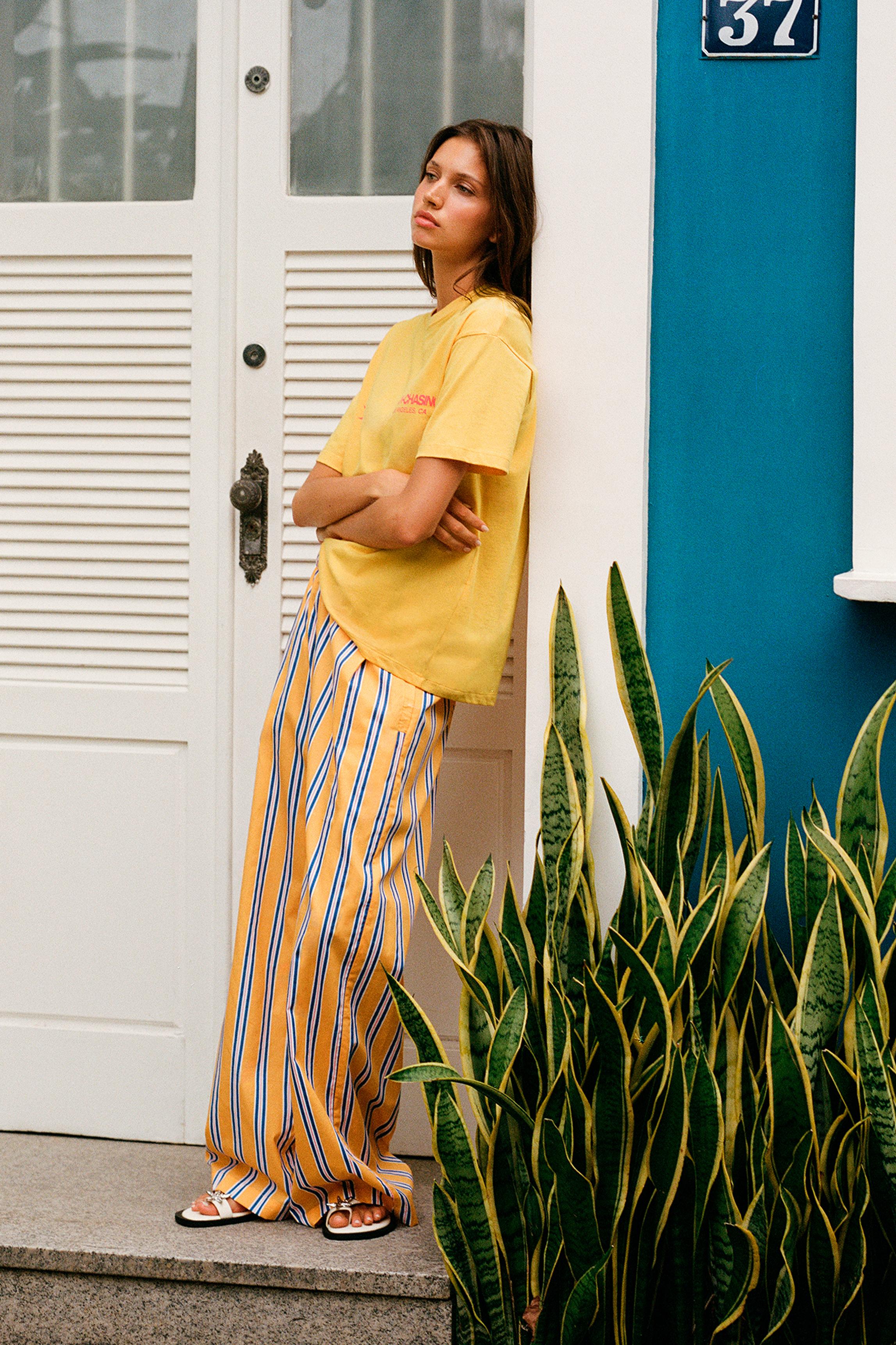 Çizgili pijama pantolon - Görsel 19