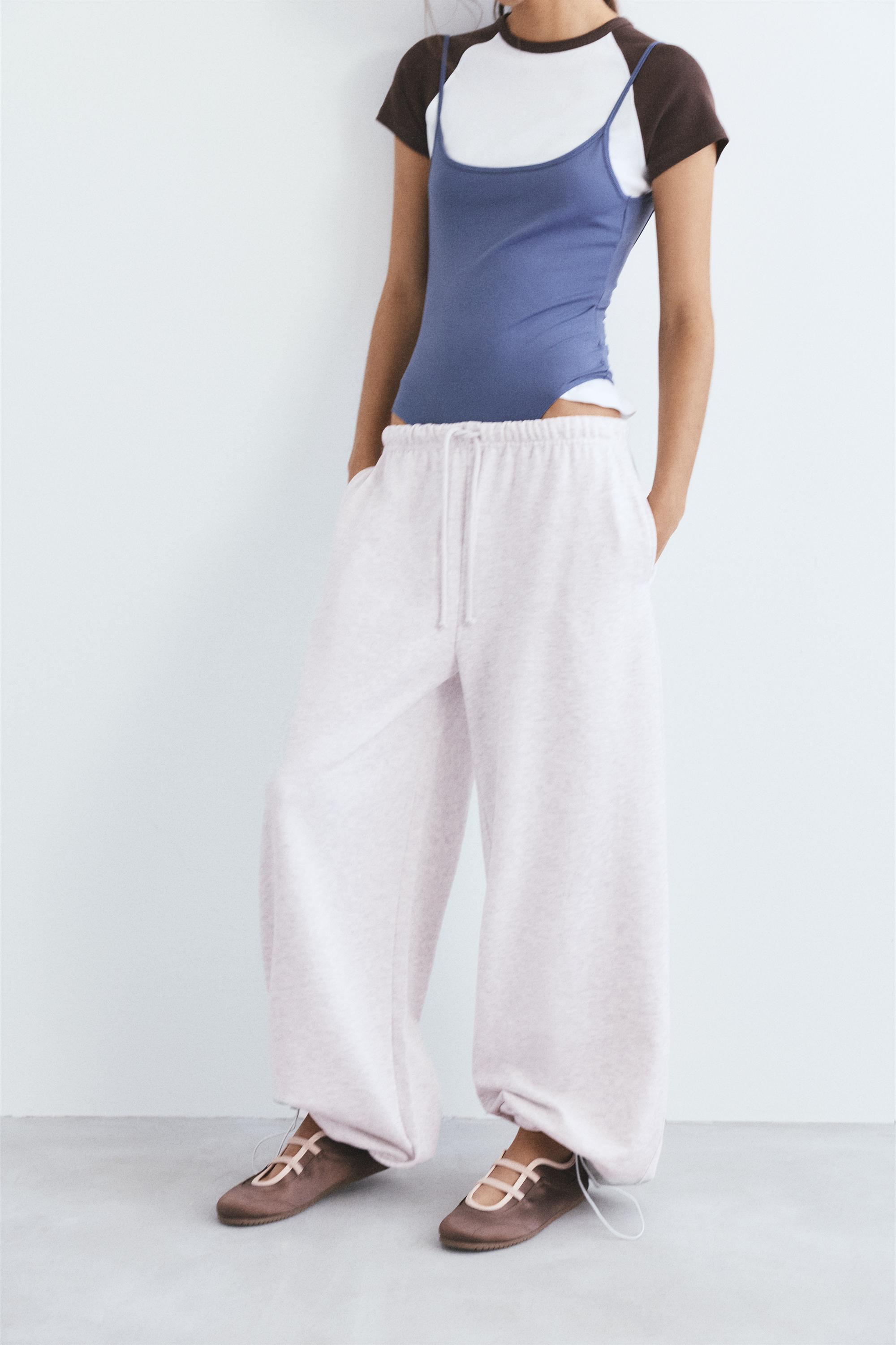 Ayarlanabilir paçalı geniş paça eşofman altı - Görsel 28