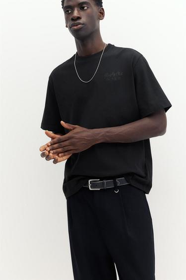 Regular fit embroidered T-shirt — Black 6