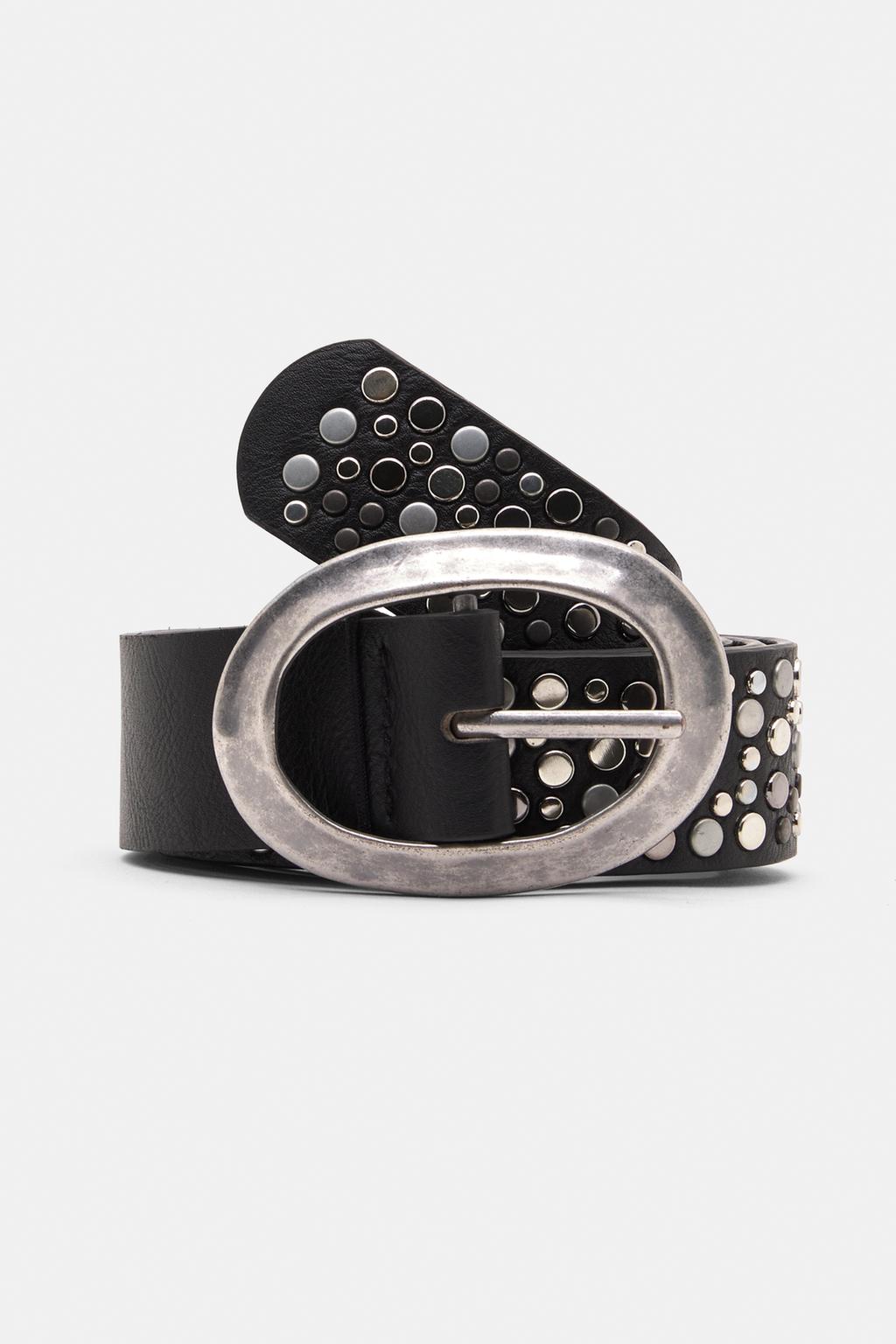 Leerlook riem met studs PULL&BEAR