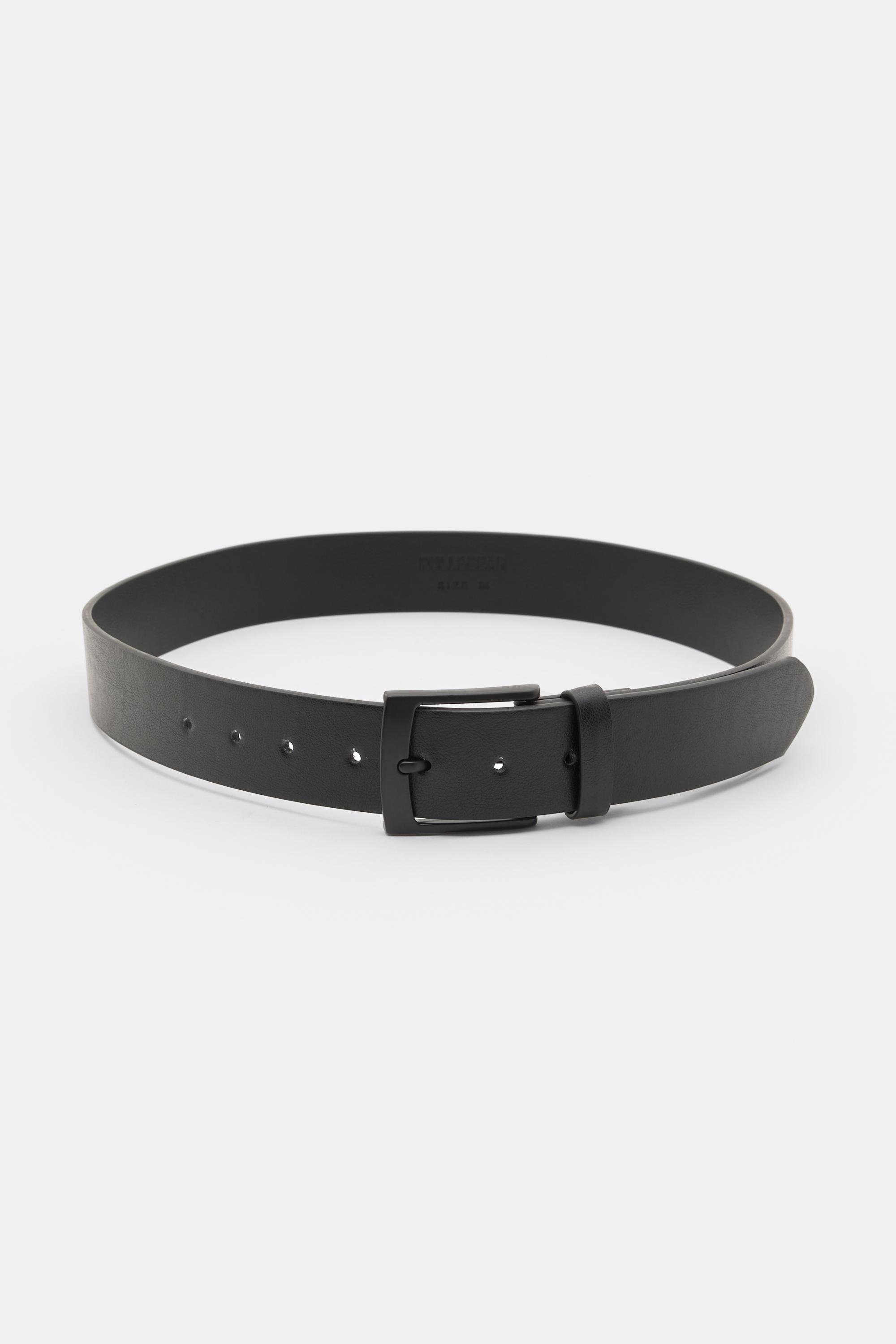 Matte leather effect belt — Black