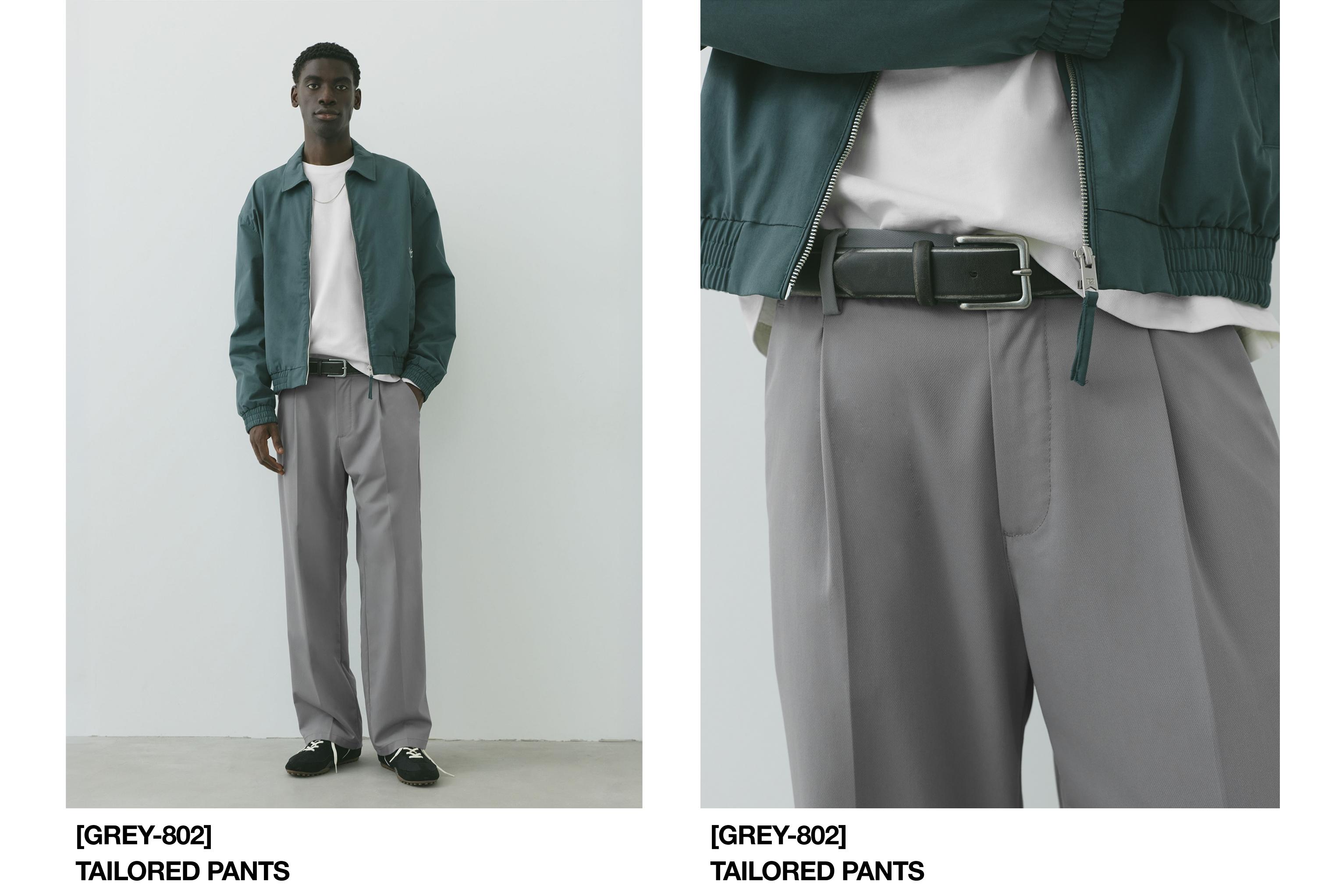 Wide-leg tailored trousers — Grey