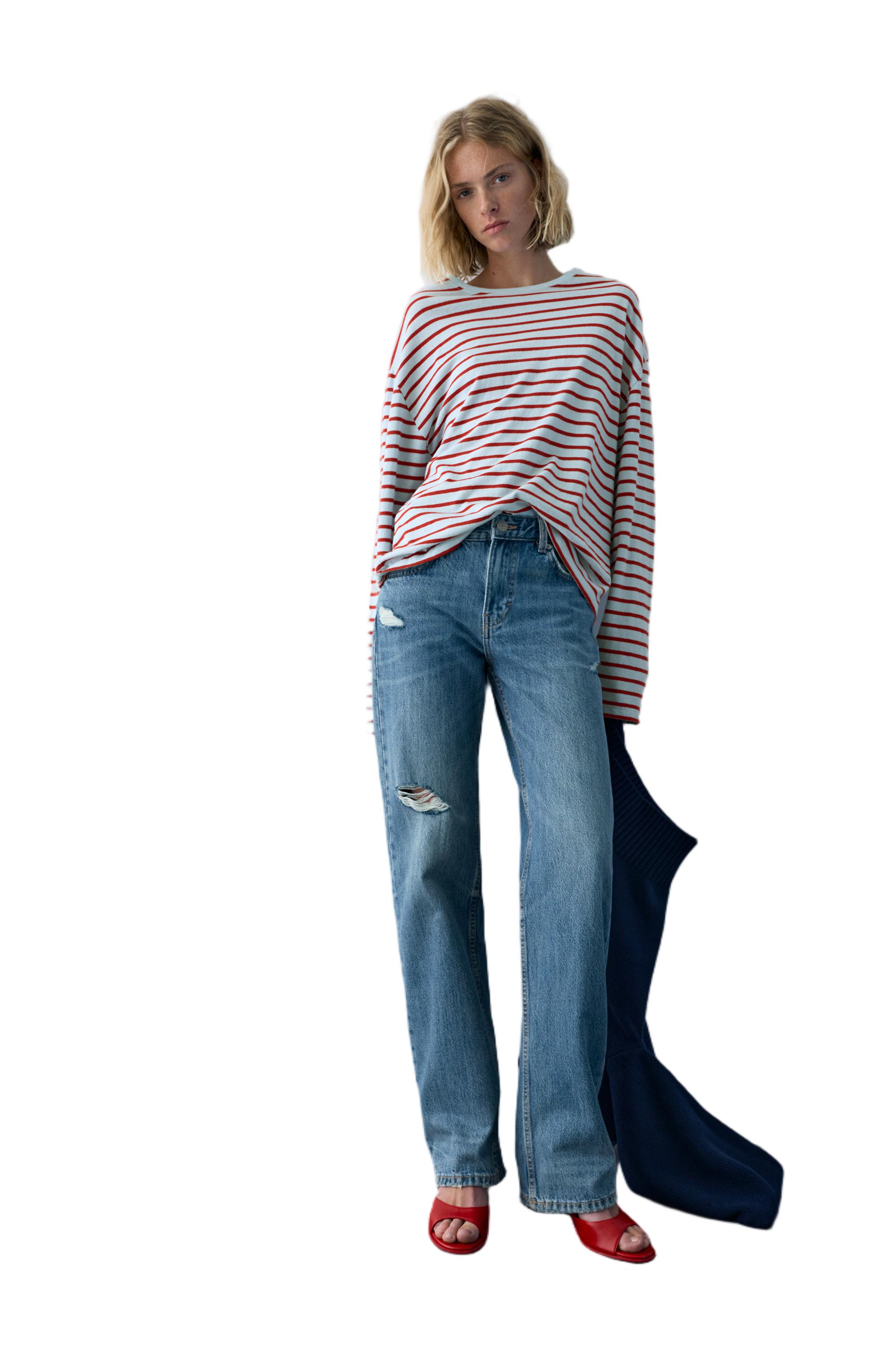 Çizgili uzun kollu t-shirt - Görsel 16