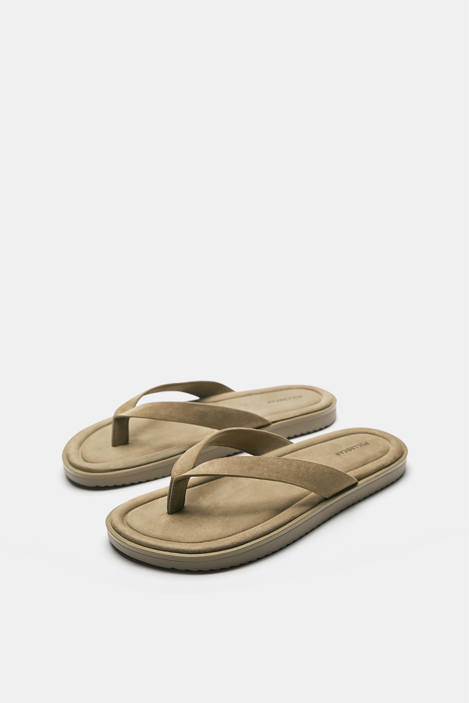 Flat sandals — Ecru
