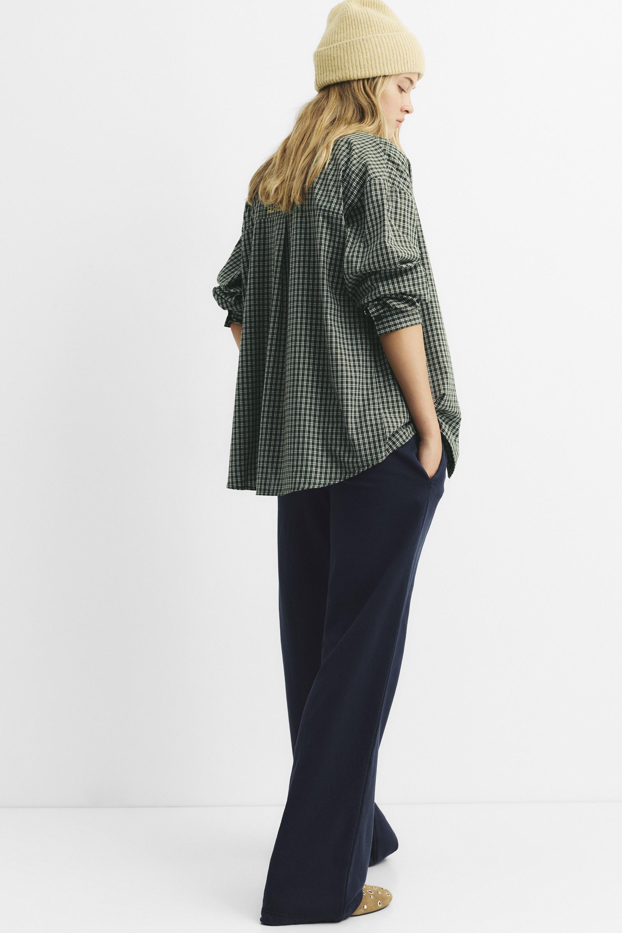 Wide-leg tracksuit bottoms — Navy