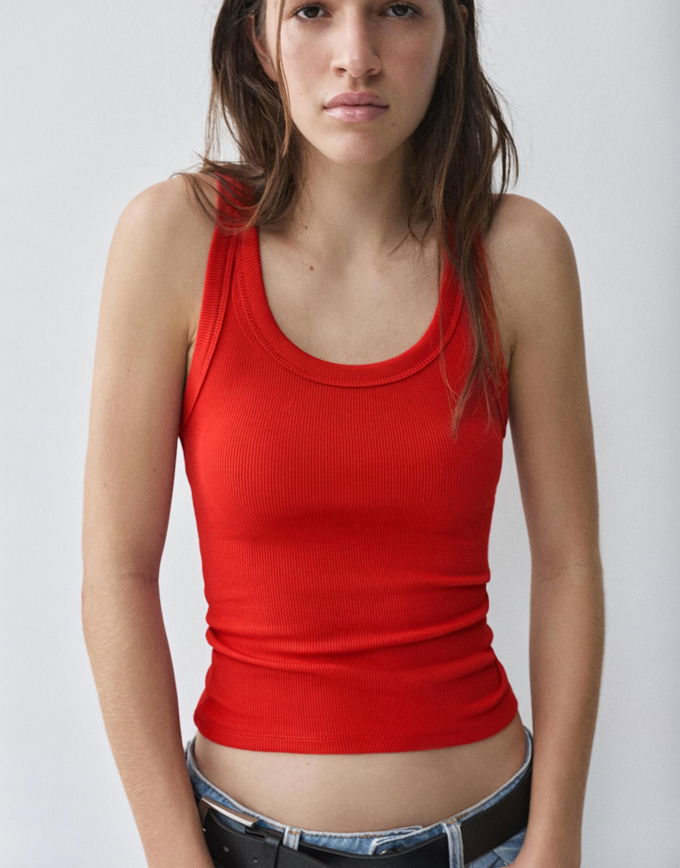 Basic tank top — Red