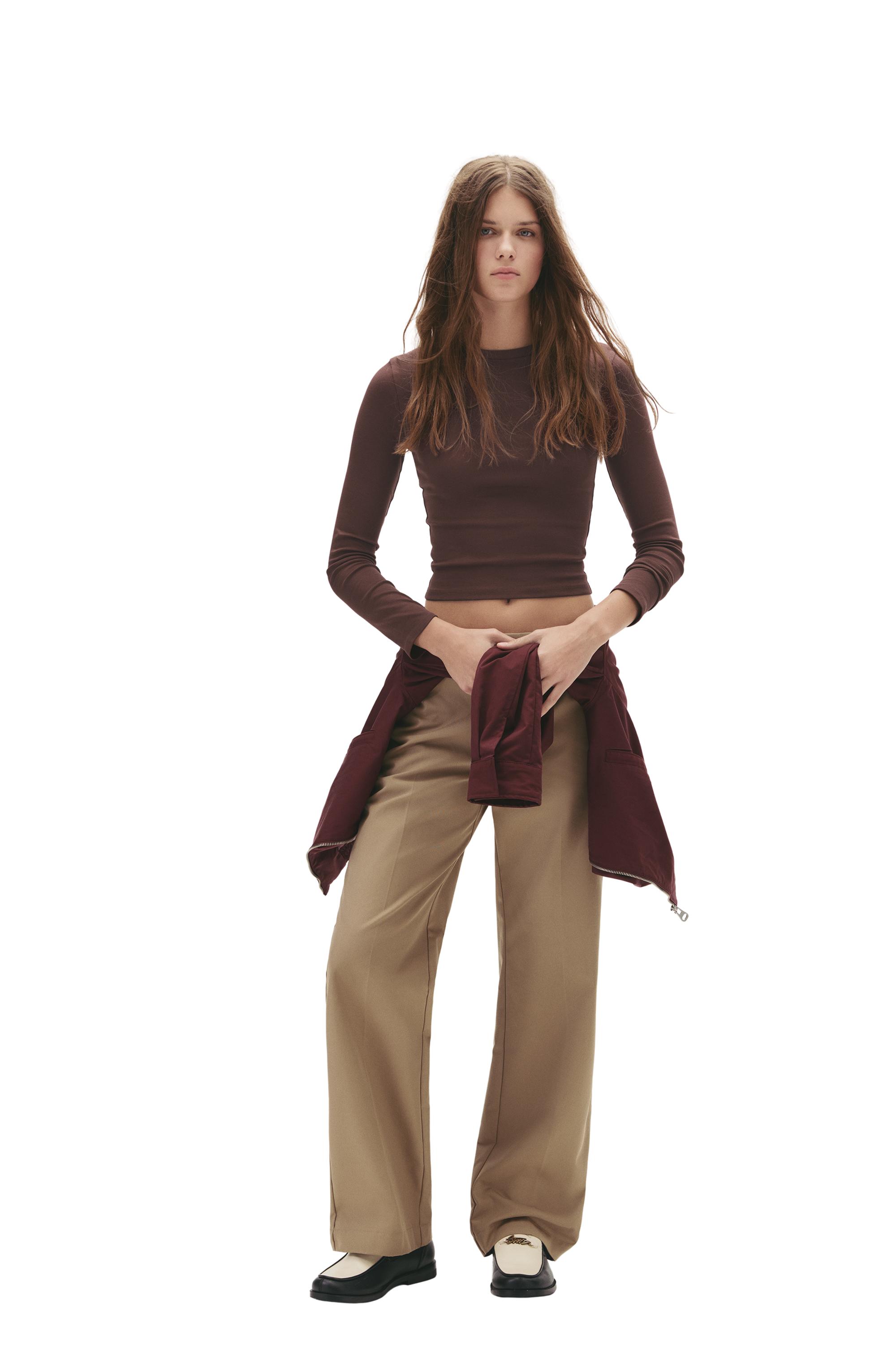 Vücuda oturan uzun kollu t-shirt - Görsel 10