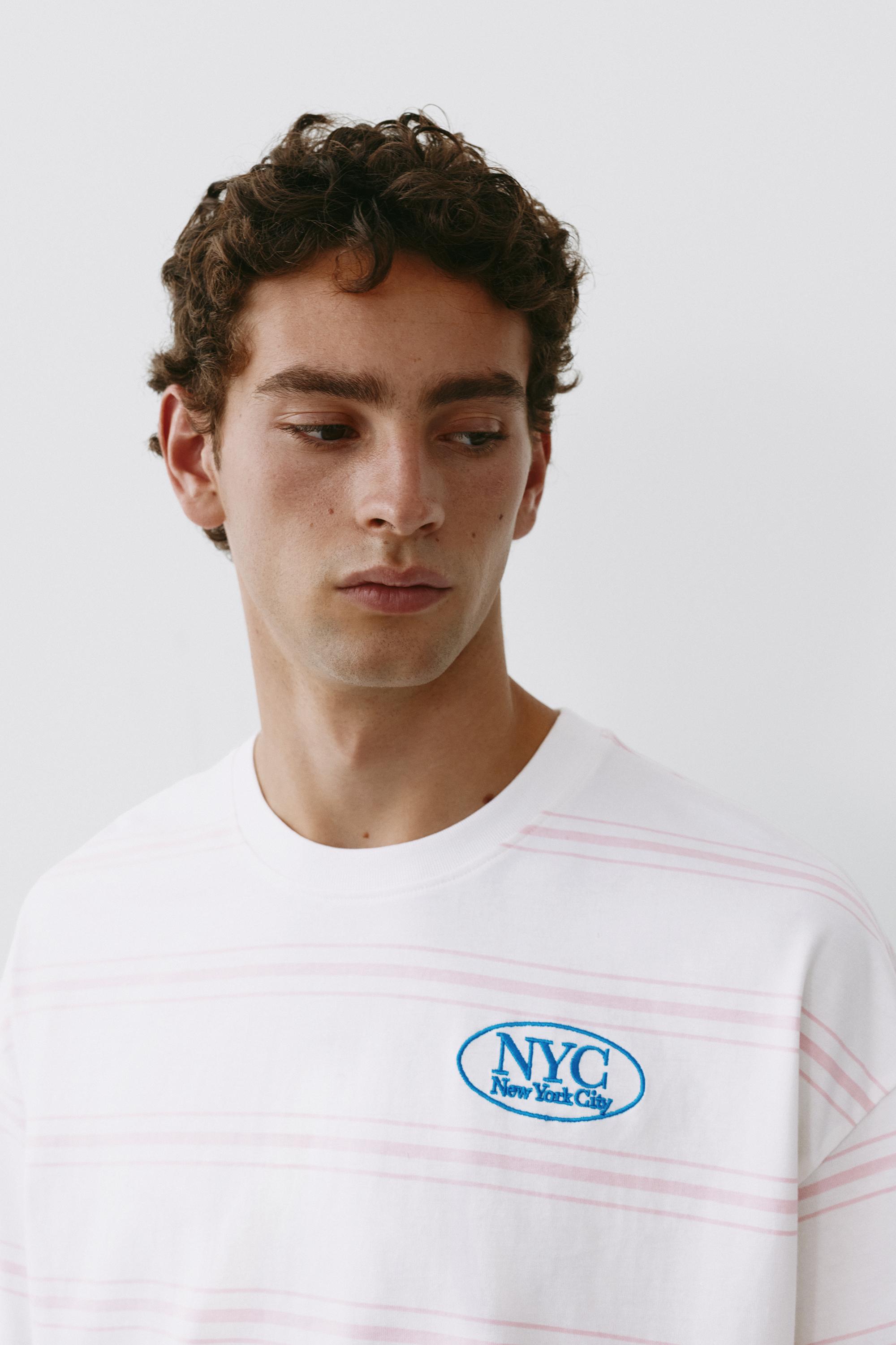 Striped NYC graphic T-shirt — Striped