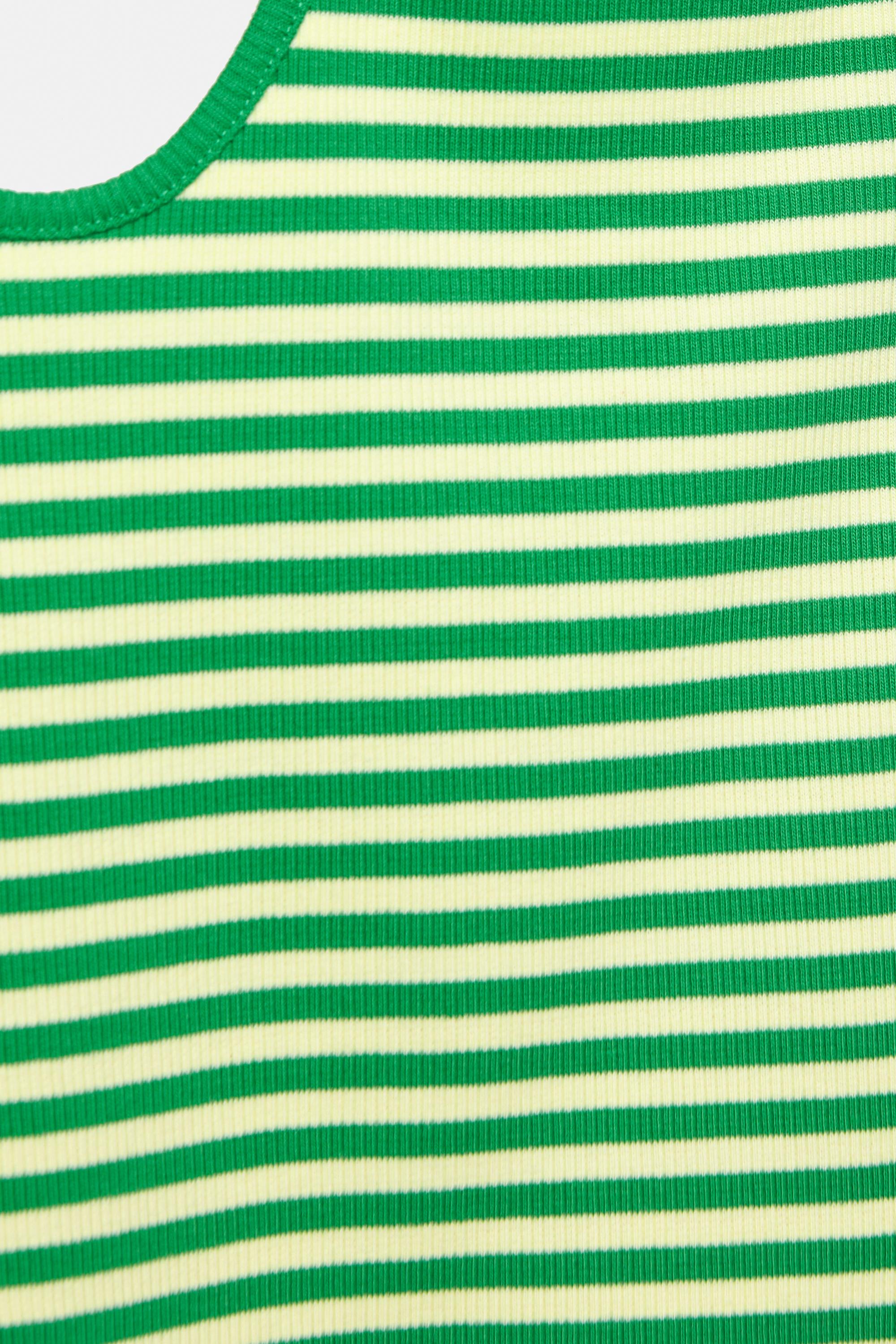 Striped halter top — Green