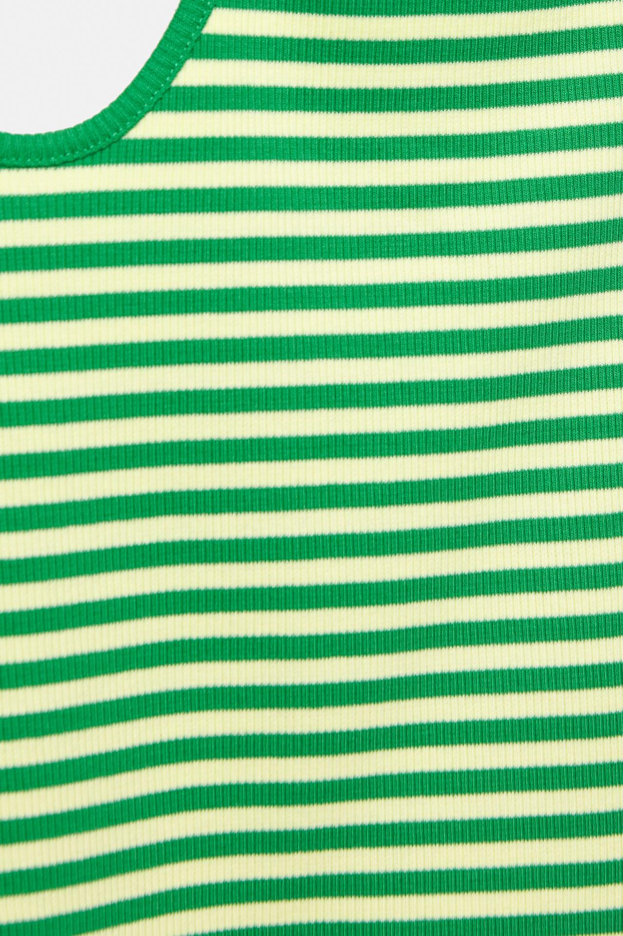 Striped halter top — Green