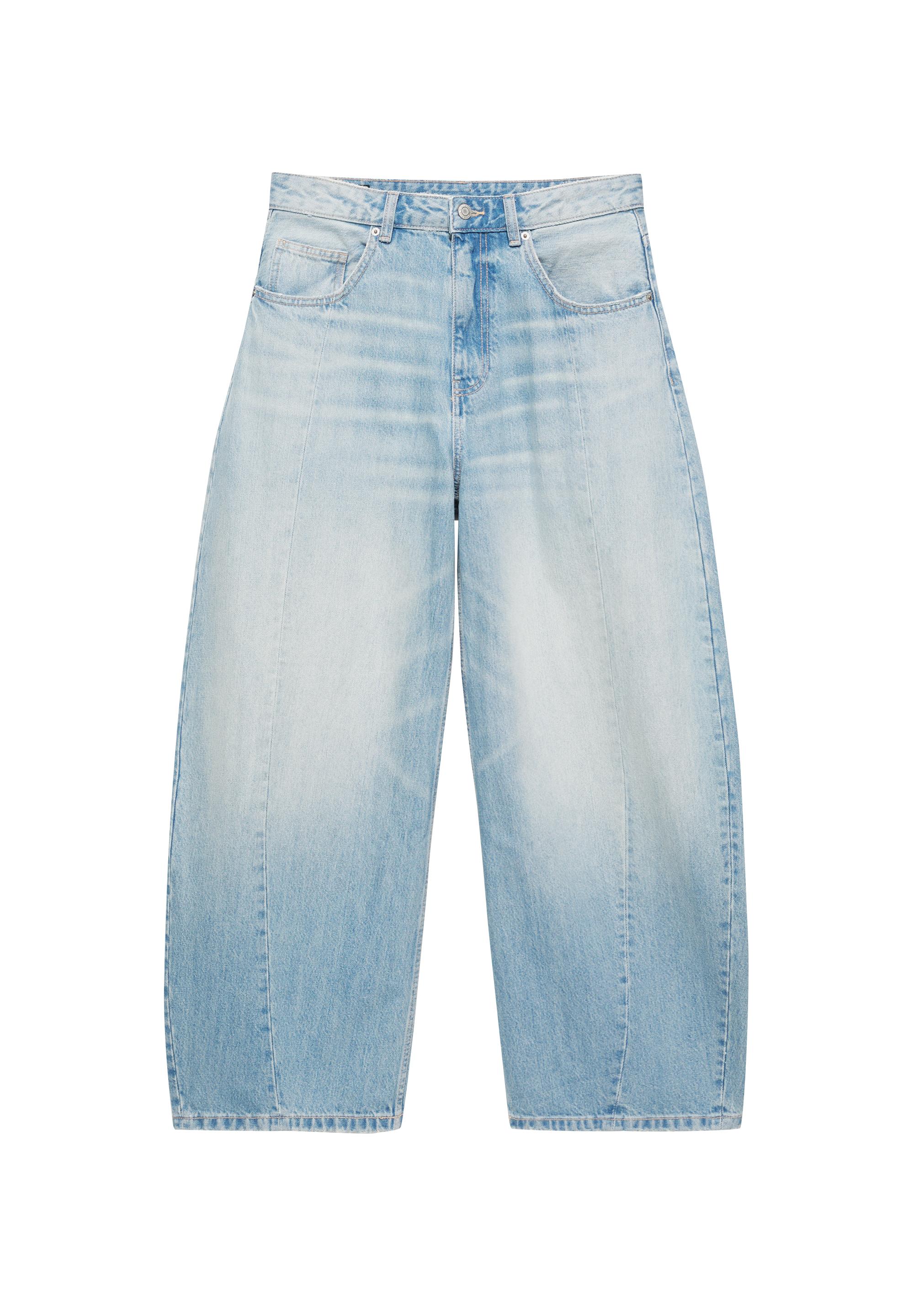Seamed barrel jeans — Pale indigo
