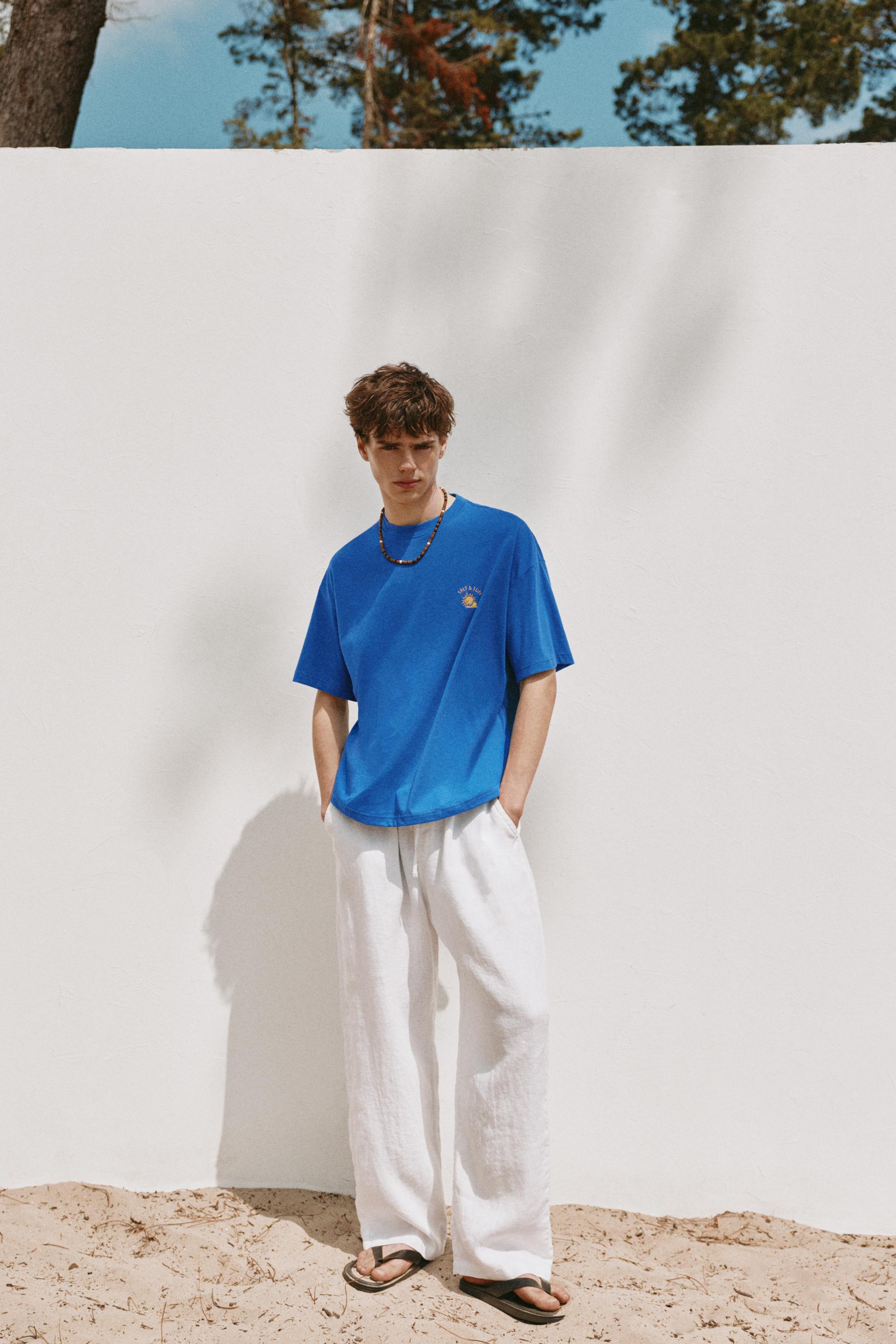 Ibiza Salt & Sun boxy T-shirt — Deep blue