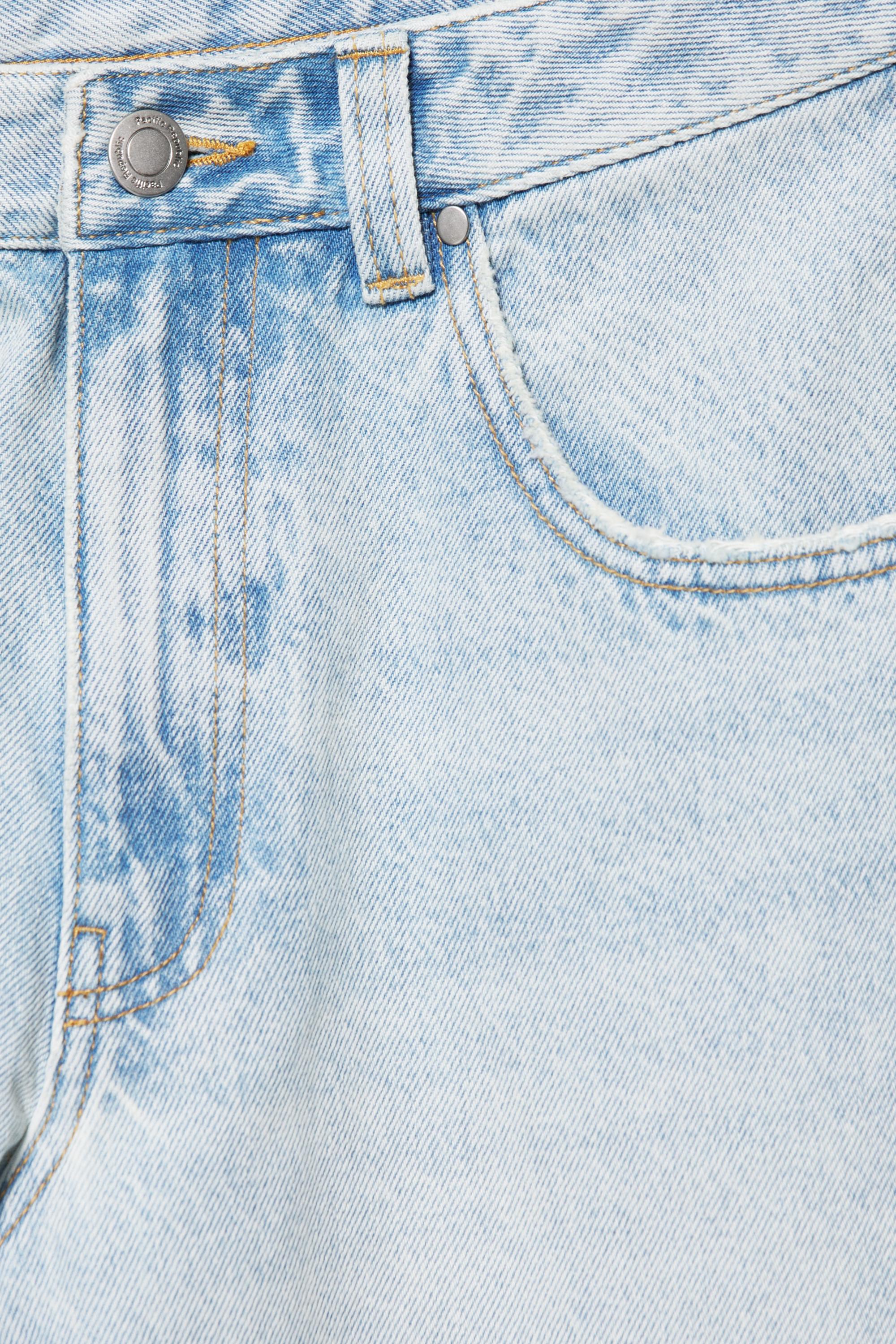 Embroidered barrel jeans — Pale blue