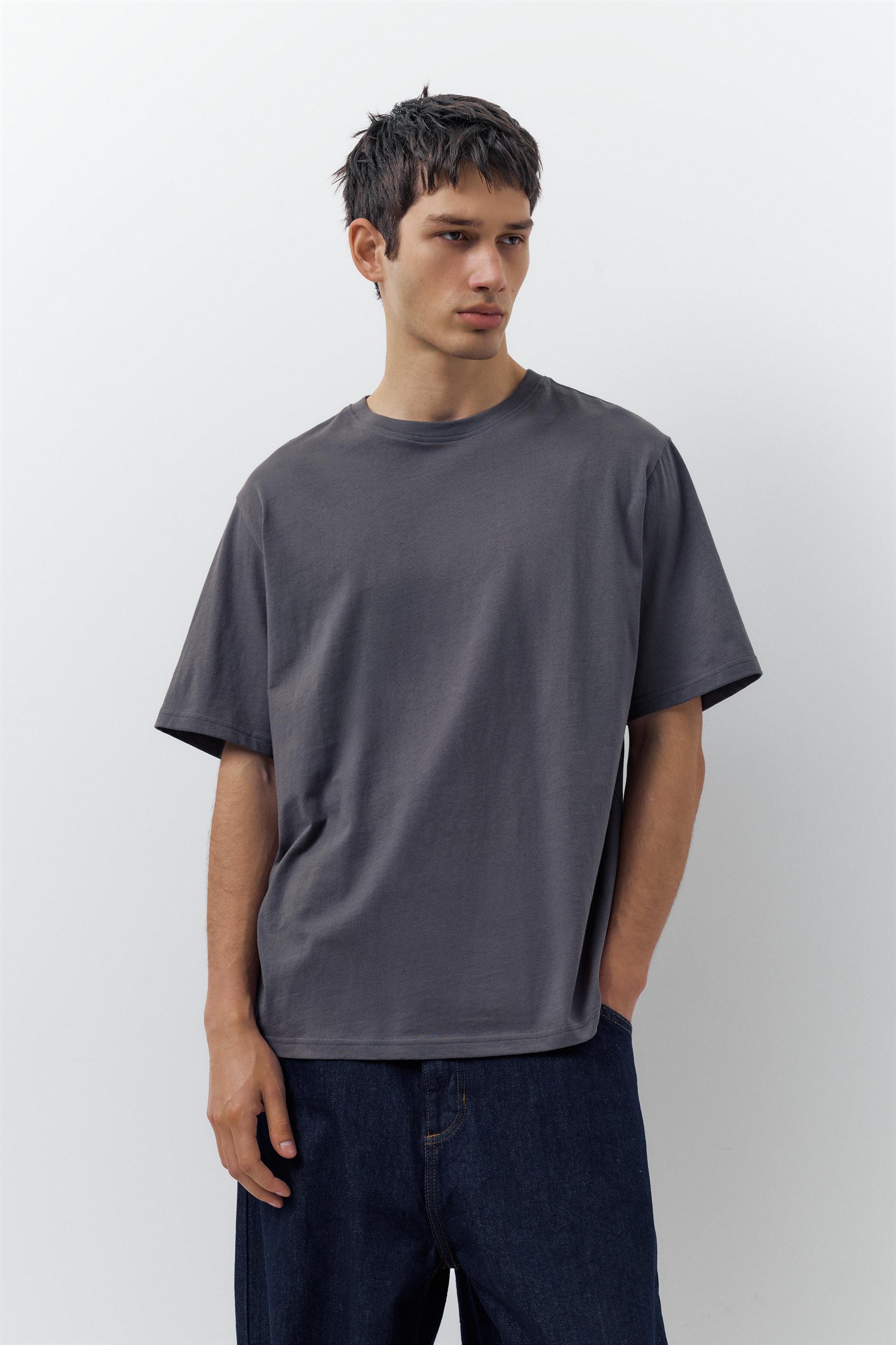 3-pack of short sleeve T-shirts — Bluish grey