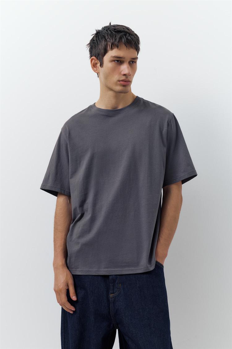 3-pack of short sleeve T-shirts — Bluish grey