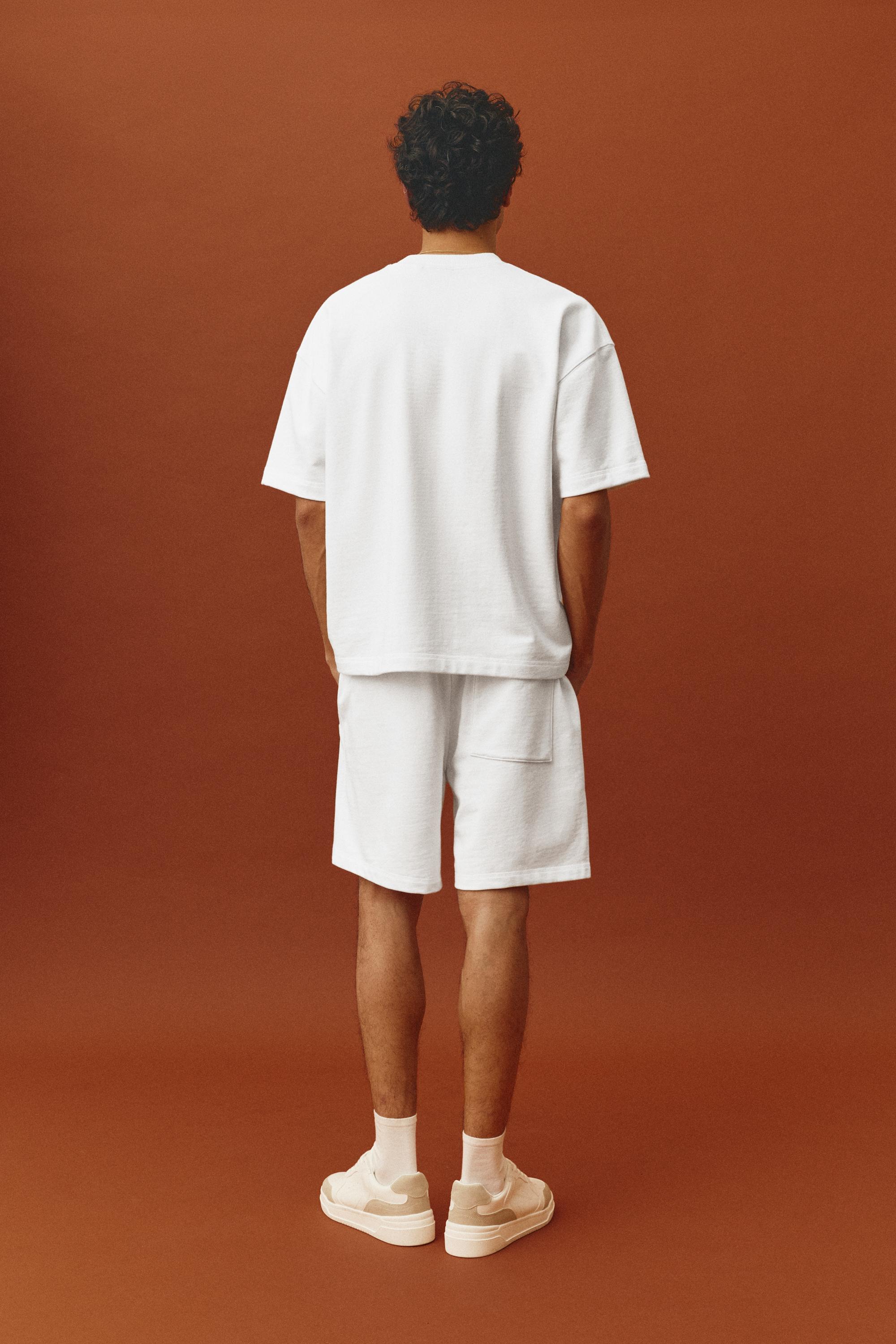 Logolu jogger bermuda şort - Görsel 20