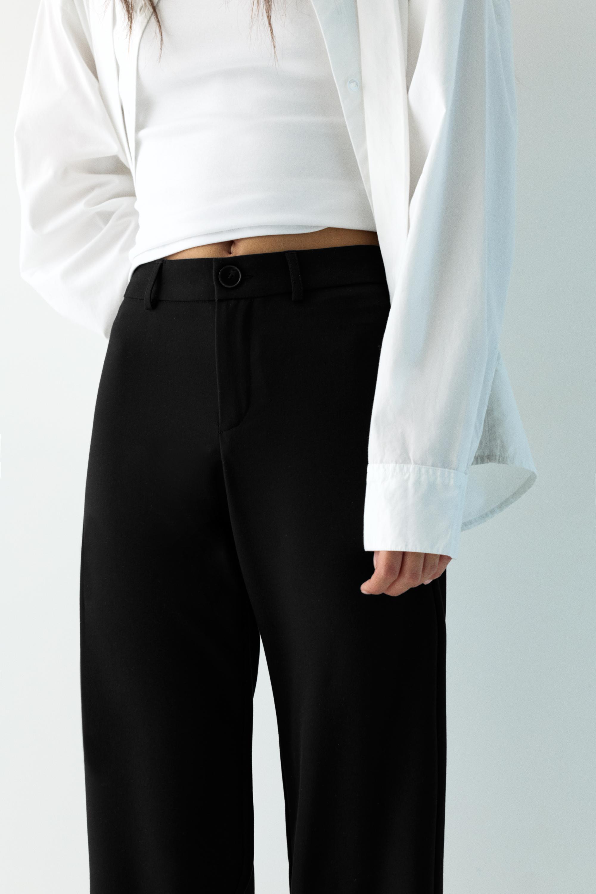 Uzun bol paça kumaş pantolon - Görsel 14