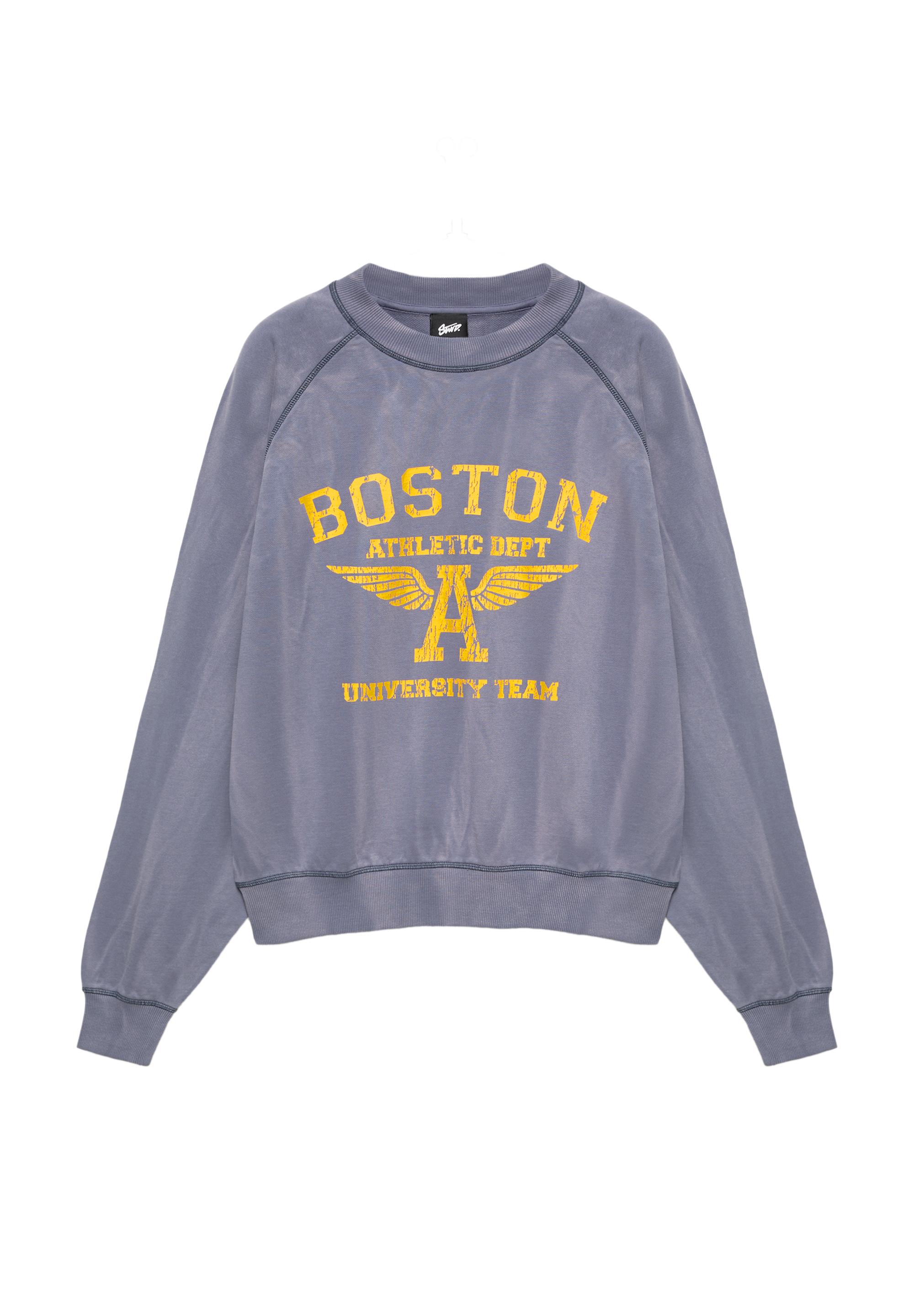 Boston round neck sweatshirt — Blue