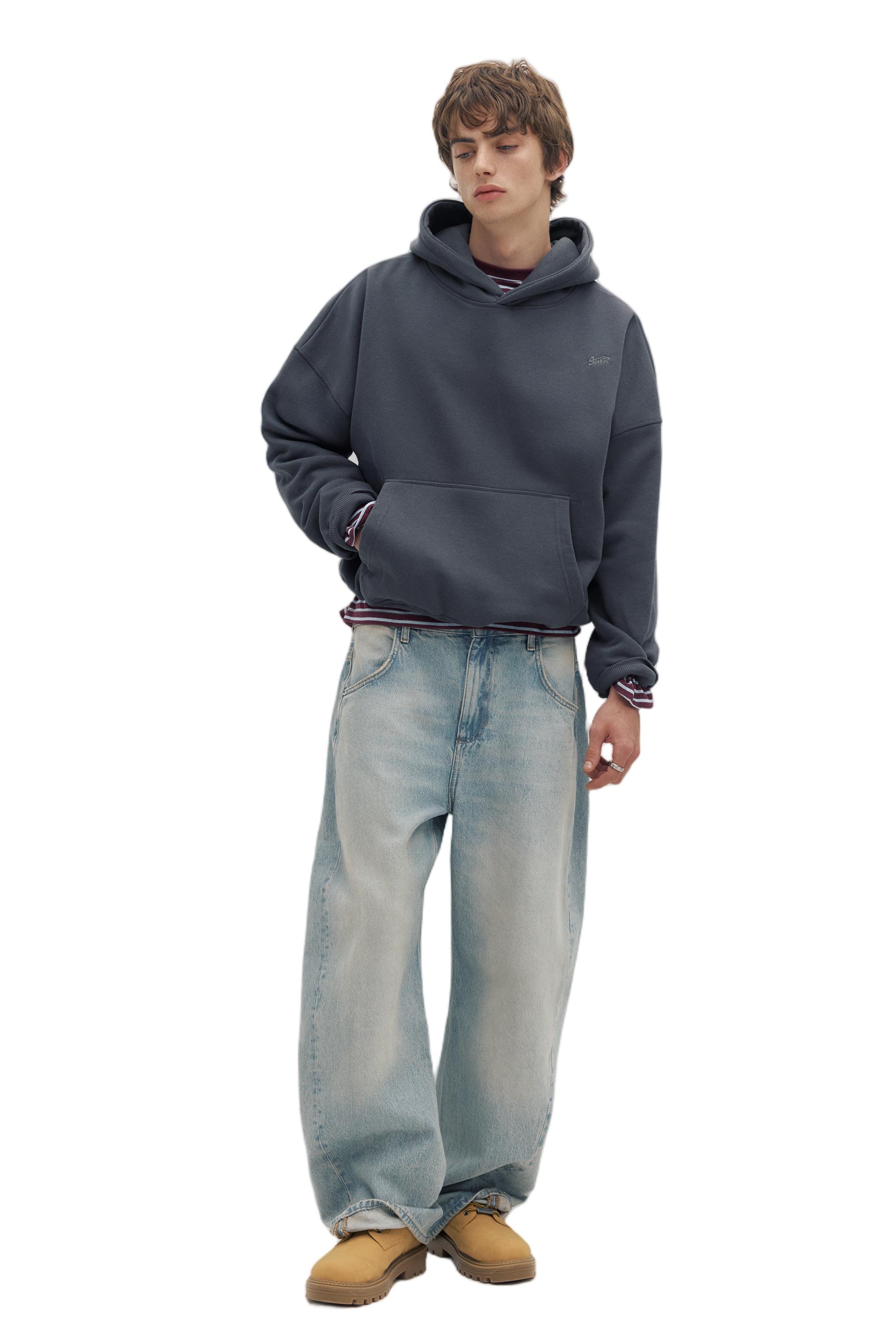 STWD İşlemeli kapüşonlu sweatshirt - Görsel 13