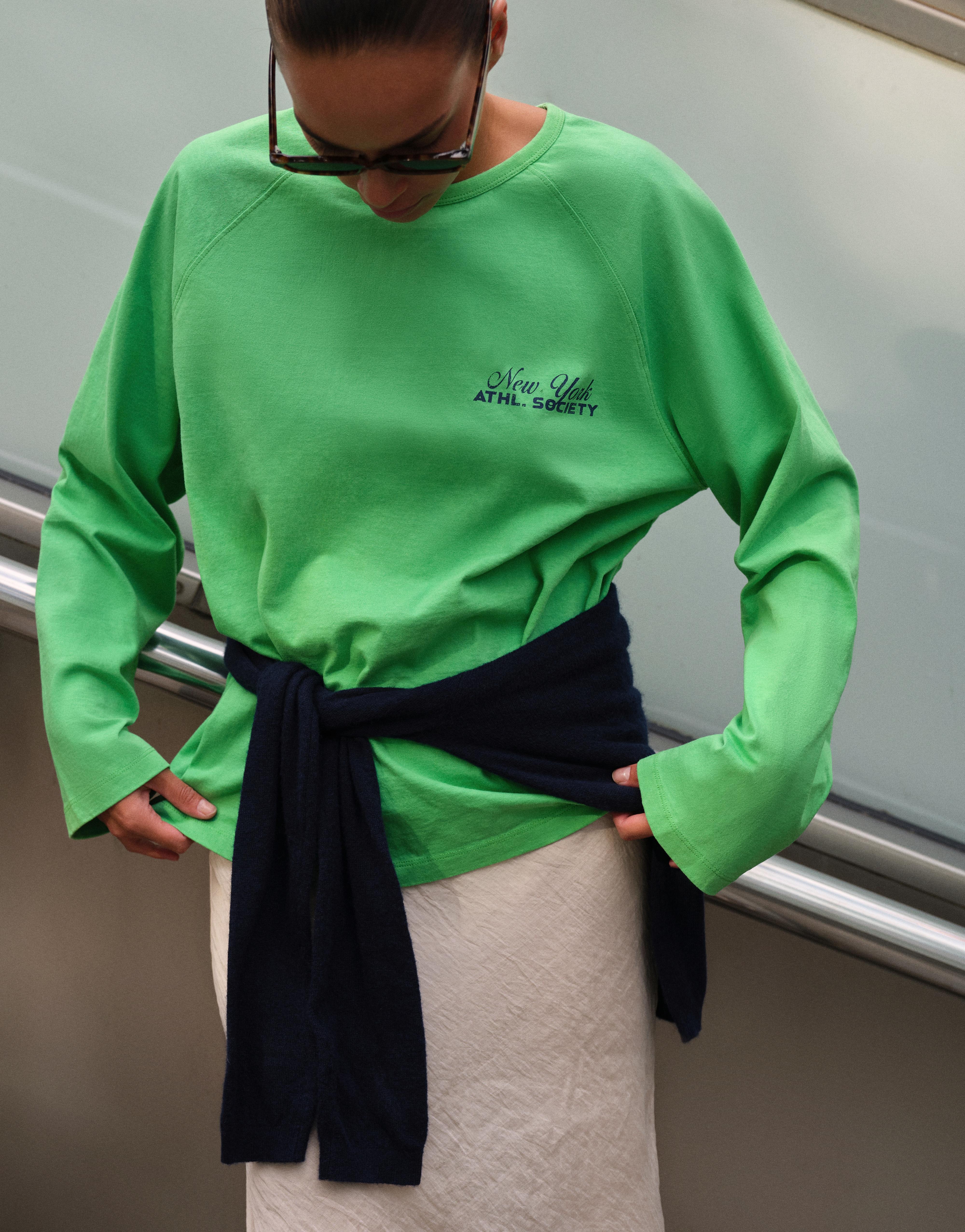 Raglan sleeve graphic T-shirt — Green