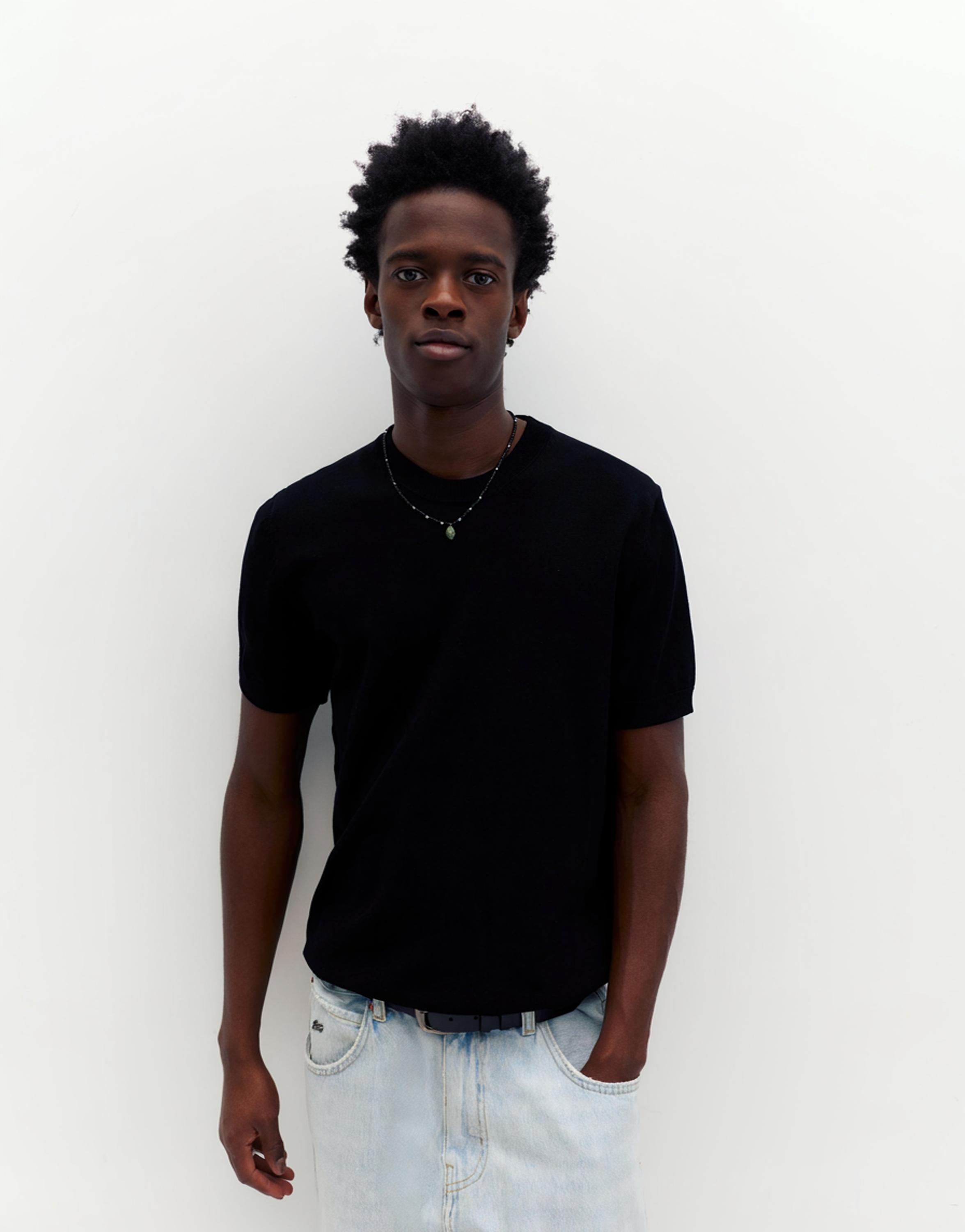 Short sleeve jumper — Black