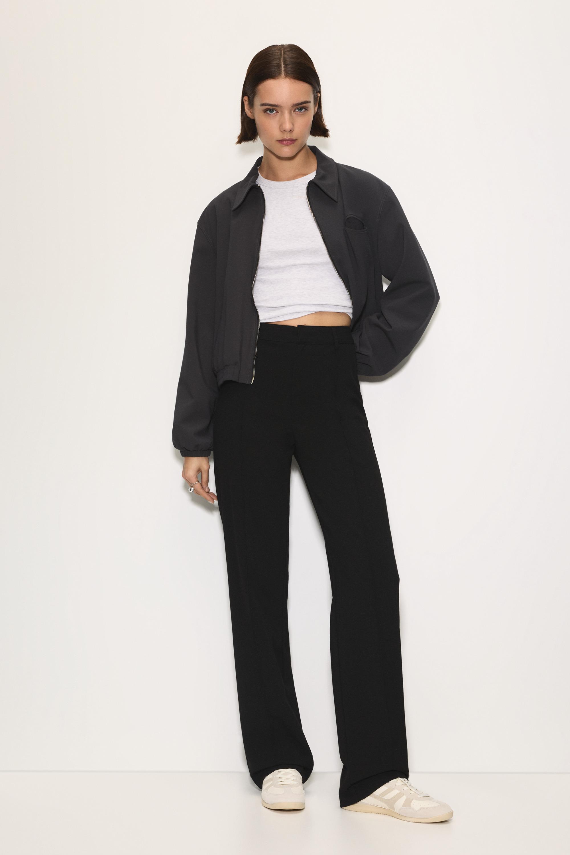 Pantaloni Eleganti Con Cucitura A Nervatura