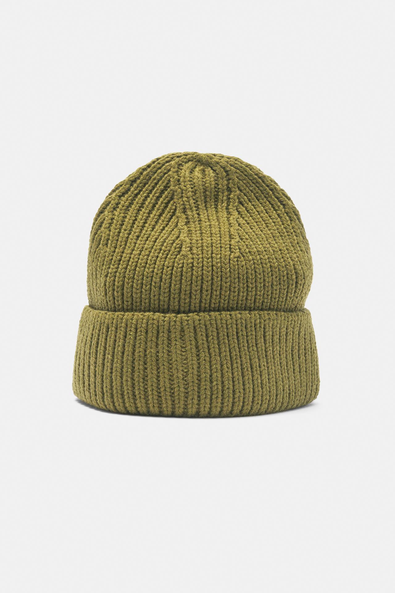 Chunky knit beanie — Khaki