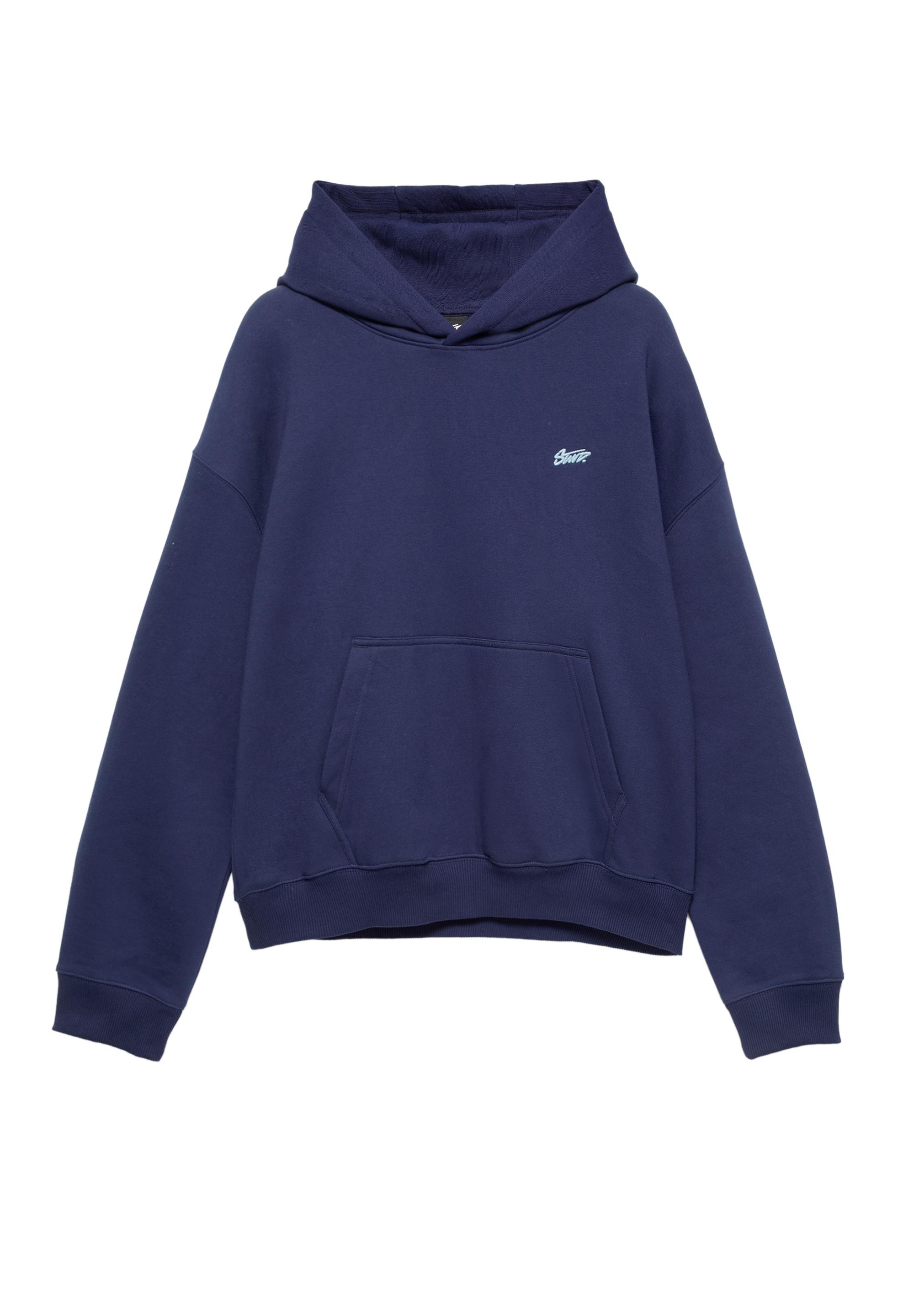STWD logo boxy hoodie — Navy