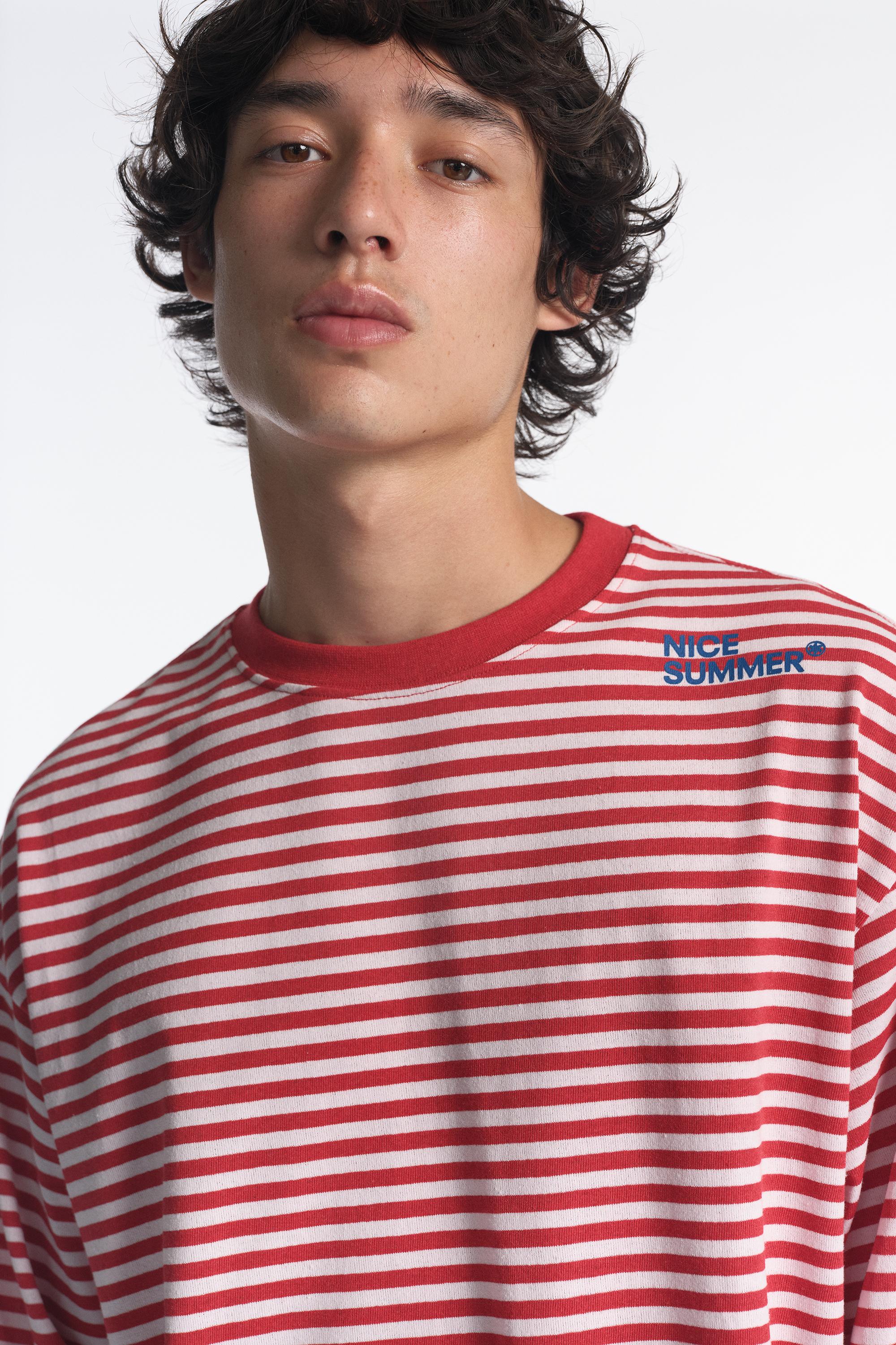 Striped STWD T-shirt — Red
