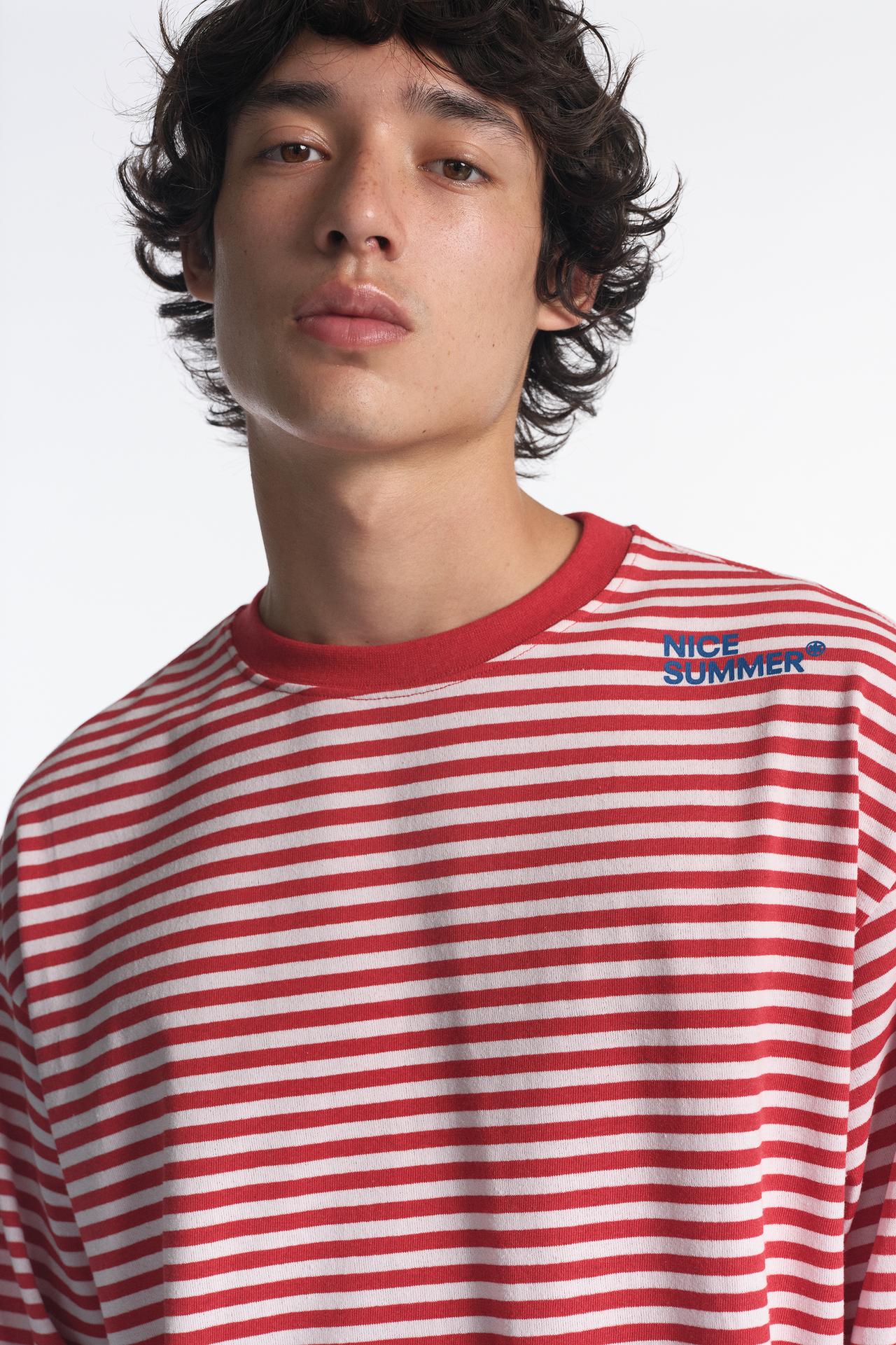 Striped STWD T-shirt — Red