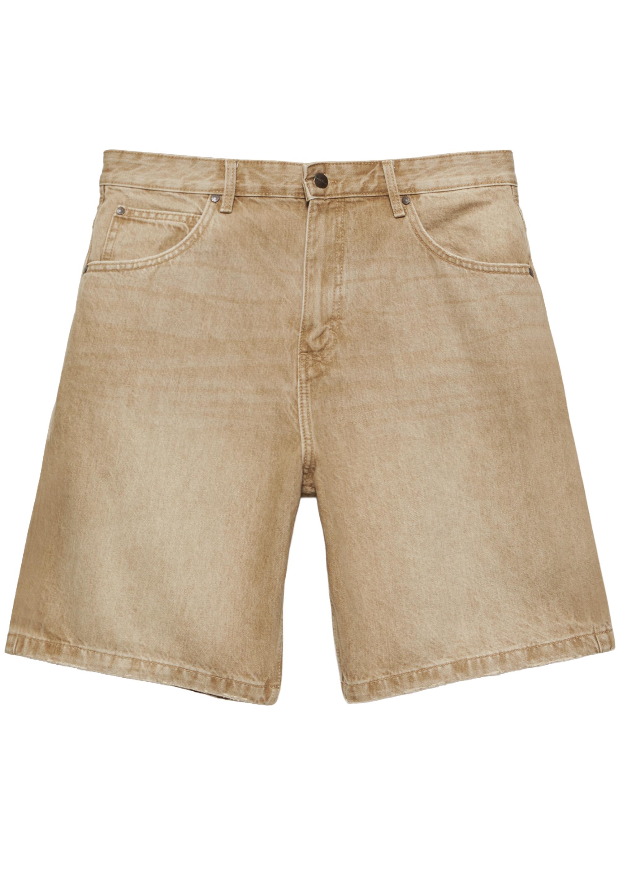 Baggy denim Bermuda shorts — Medium ecru