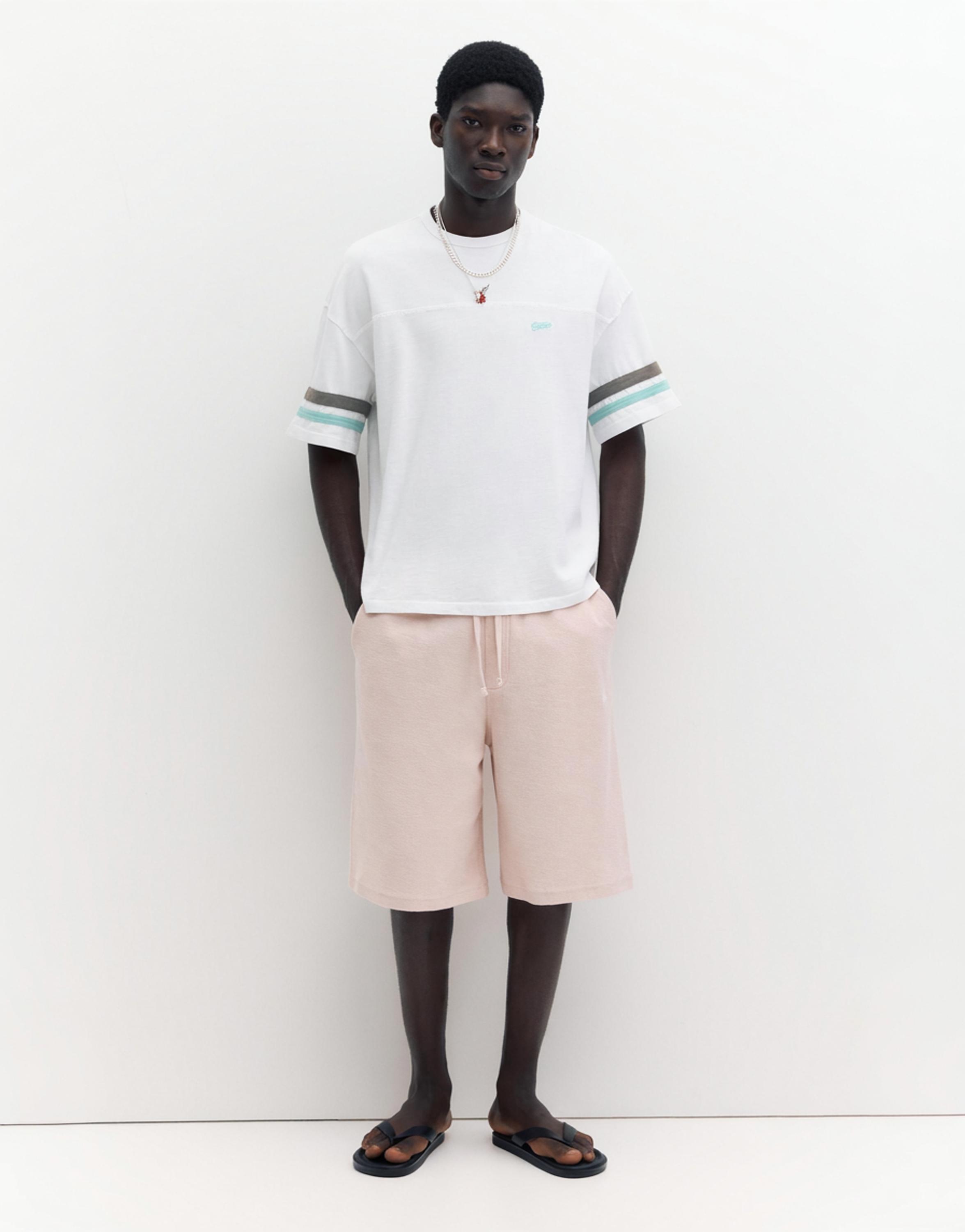 STWD striped T-shirt — Pearl grey