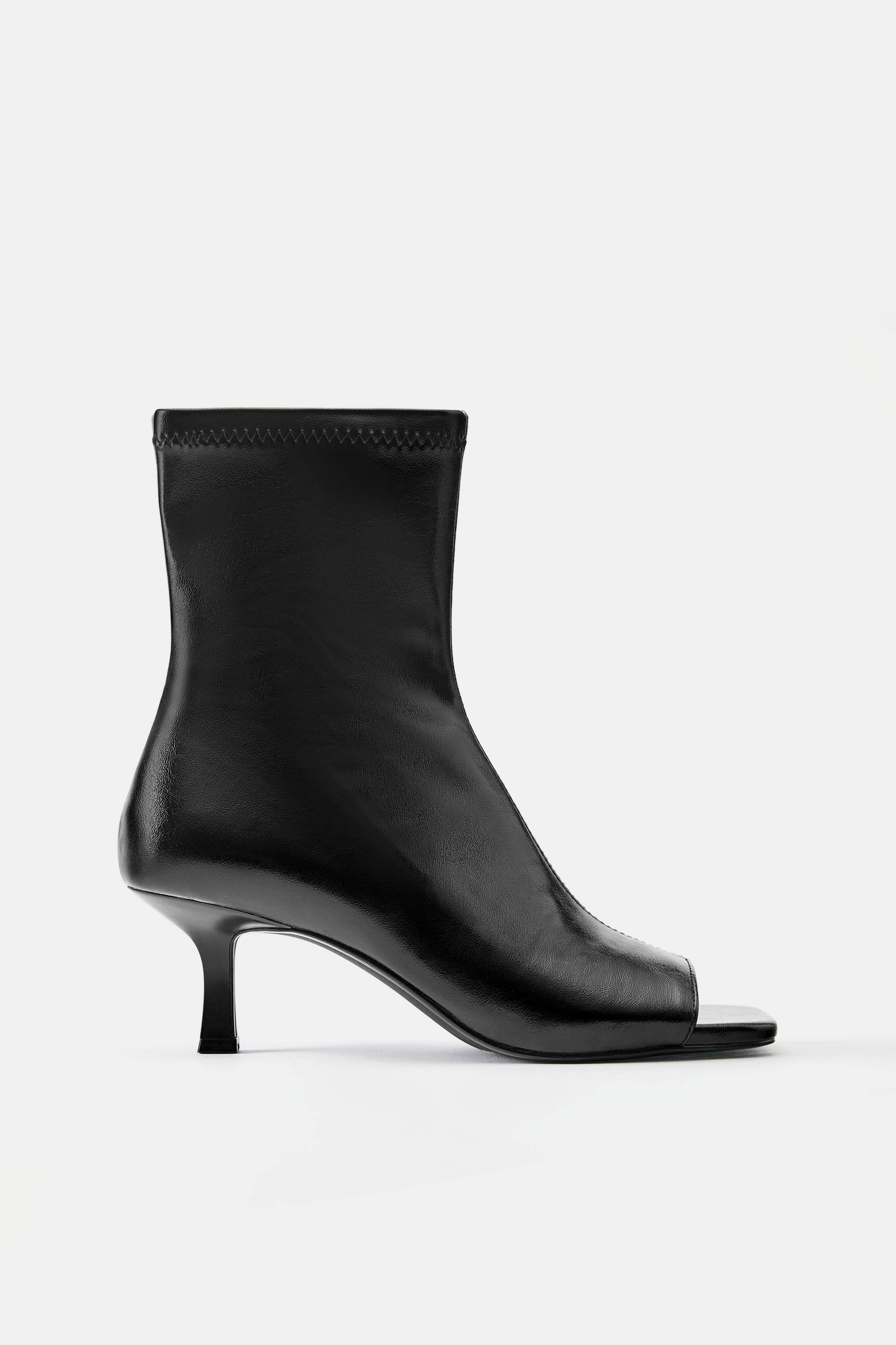 heeled ankle boots — Black