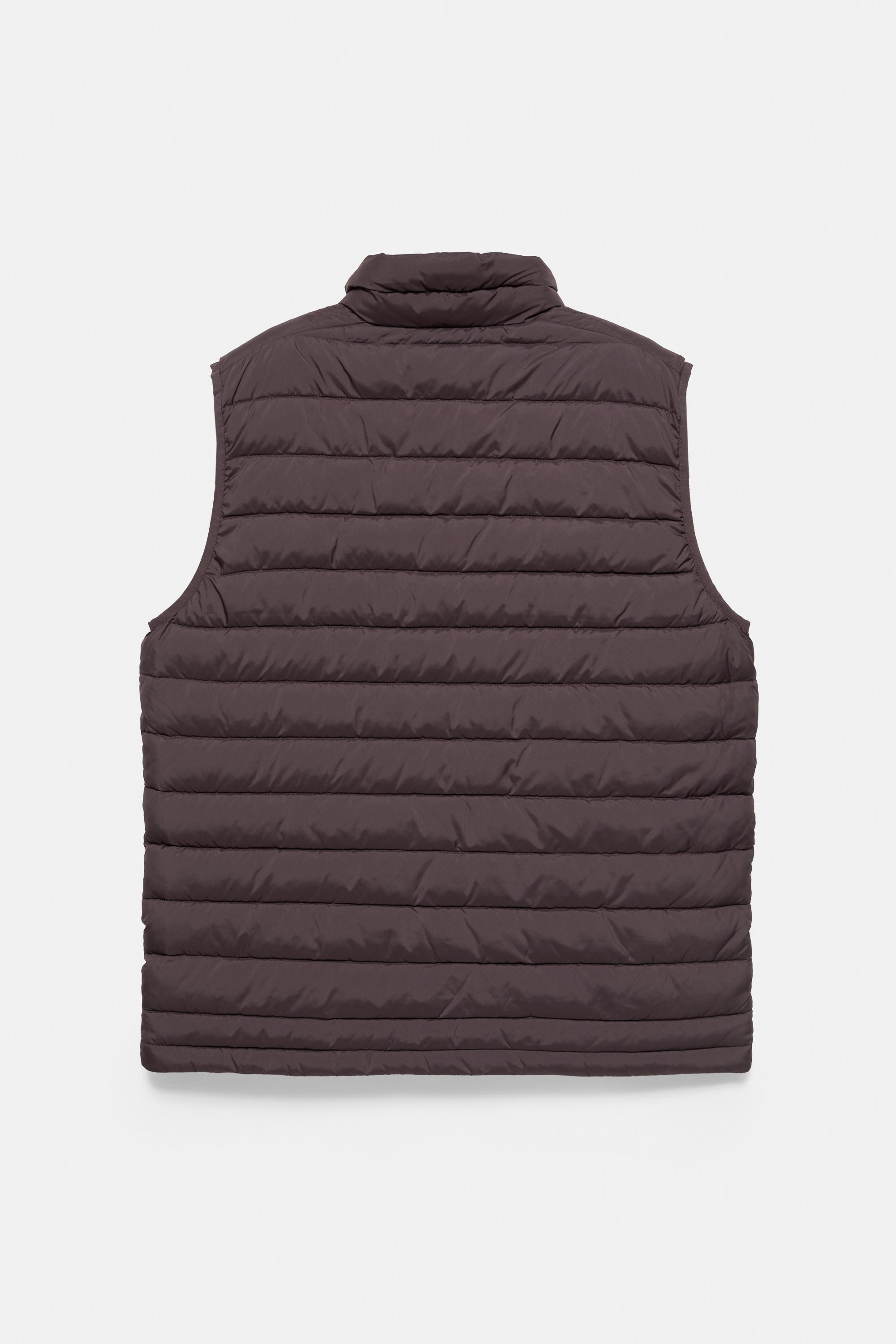 Quilted gilet — Dark brown