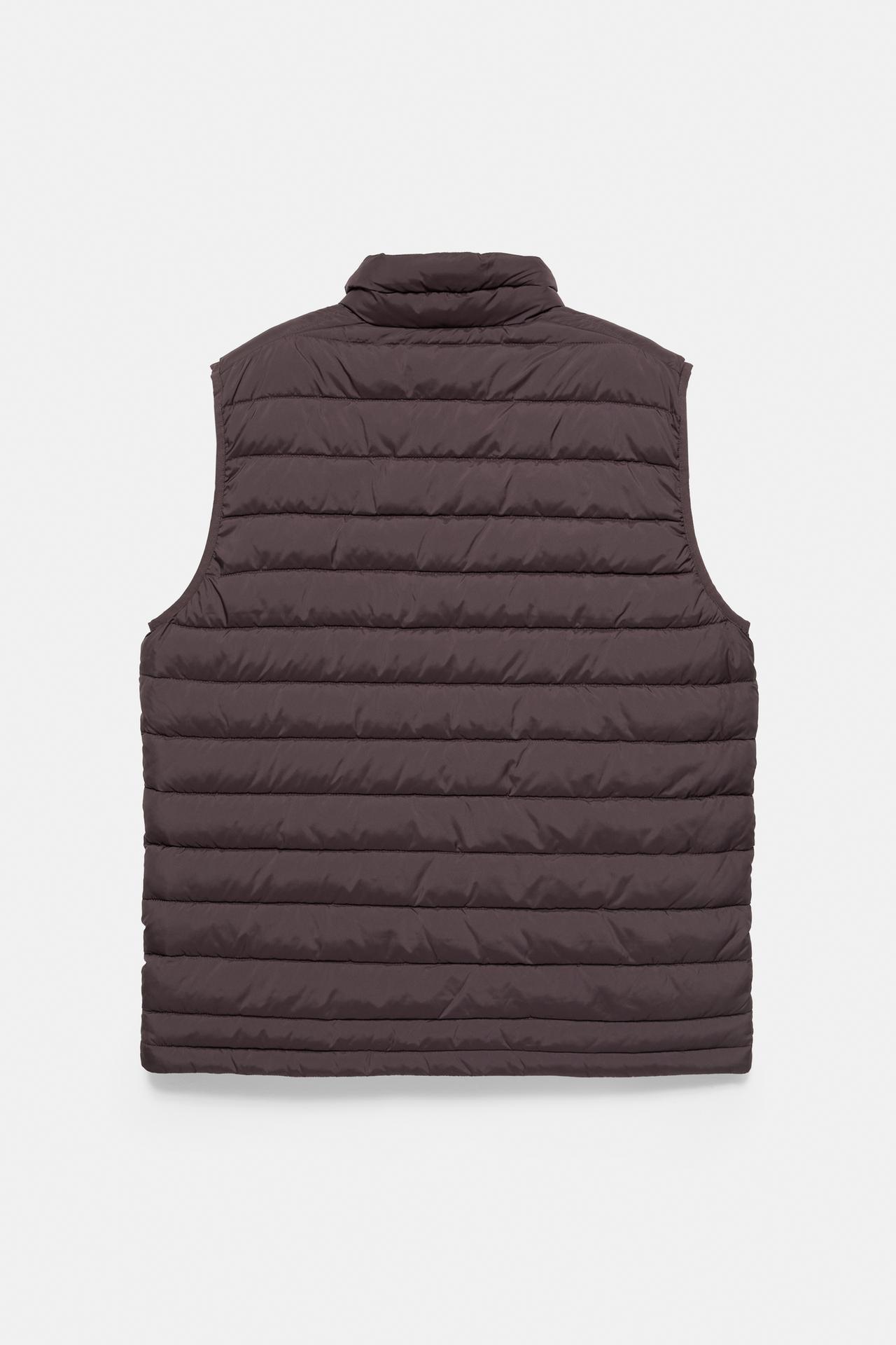 Quilted gilet — Dark brown