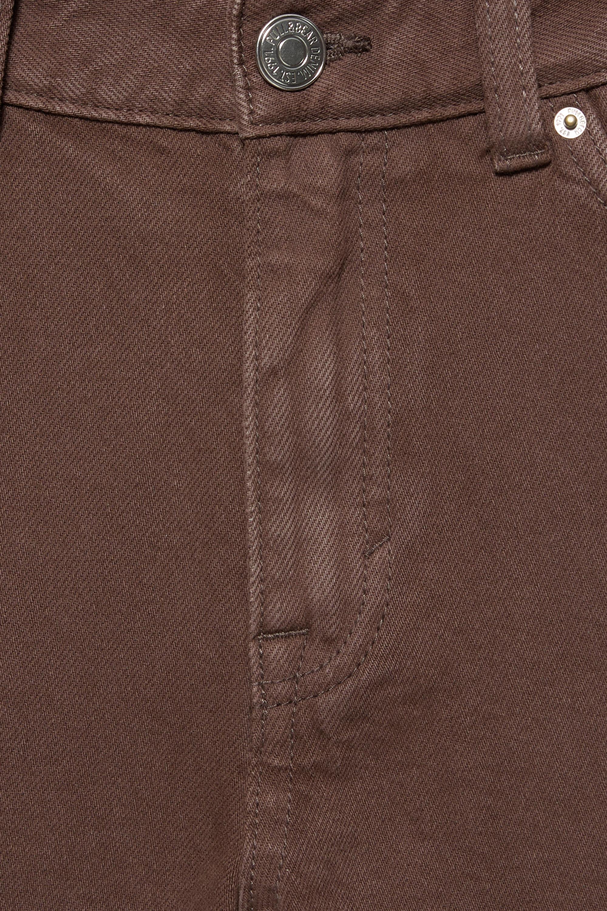 High-waist wide straight-leg jeans — Brown (alternate view)
