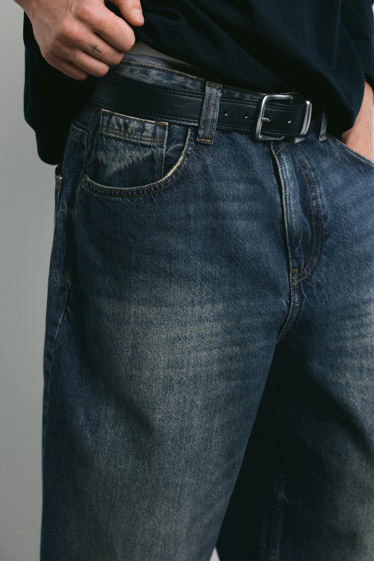 Baggy relaxed fit jeans — Neon blue