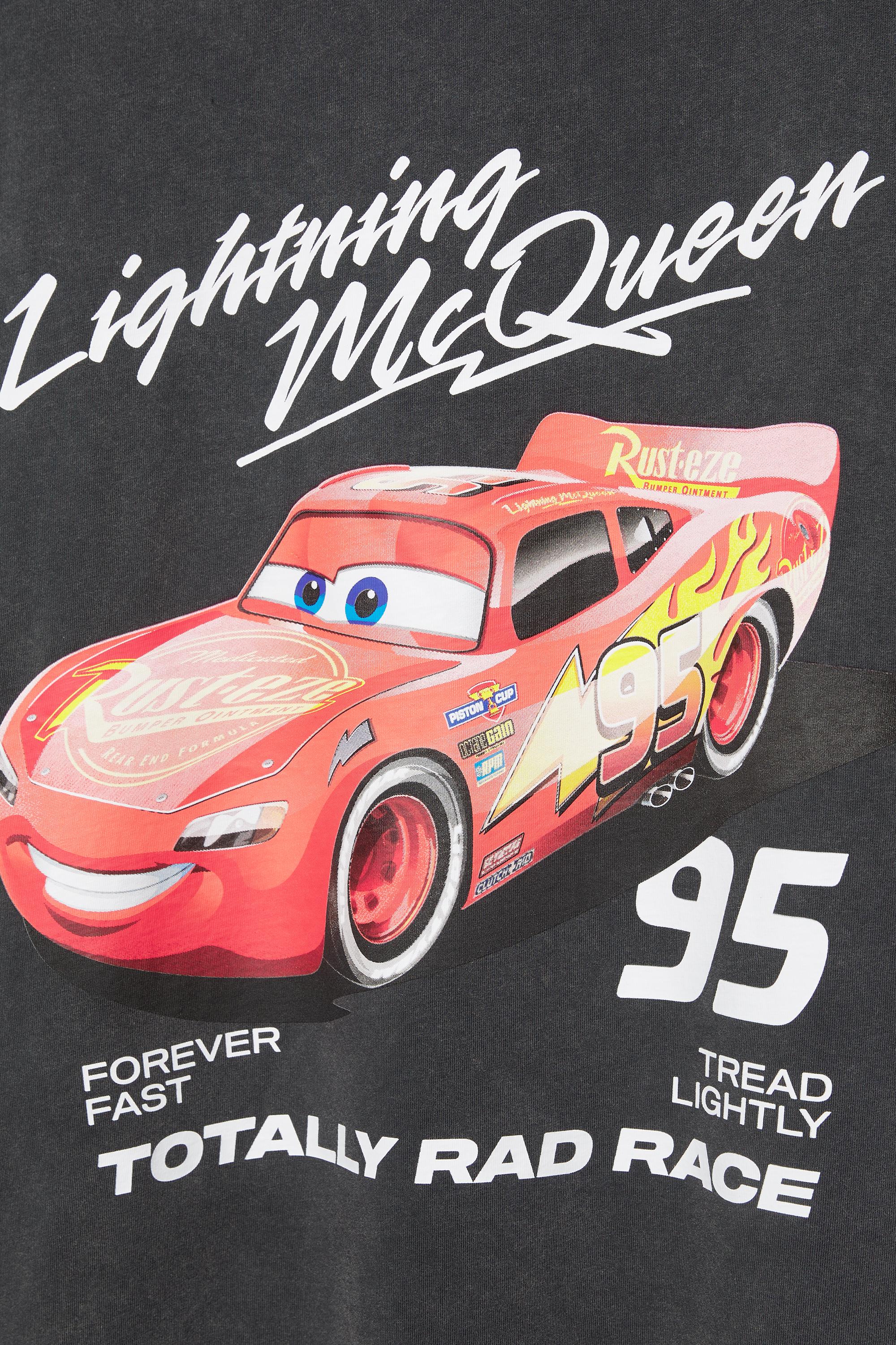 Lightning McQueen oversize T-shirt — Faded black