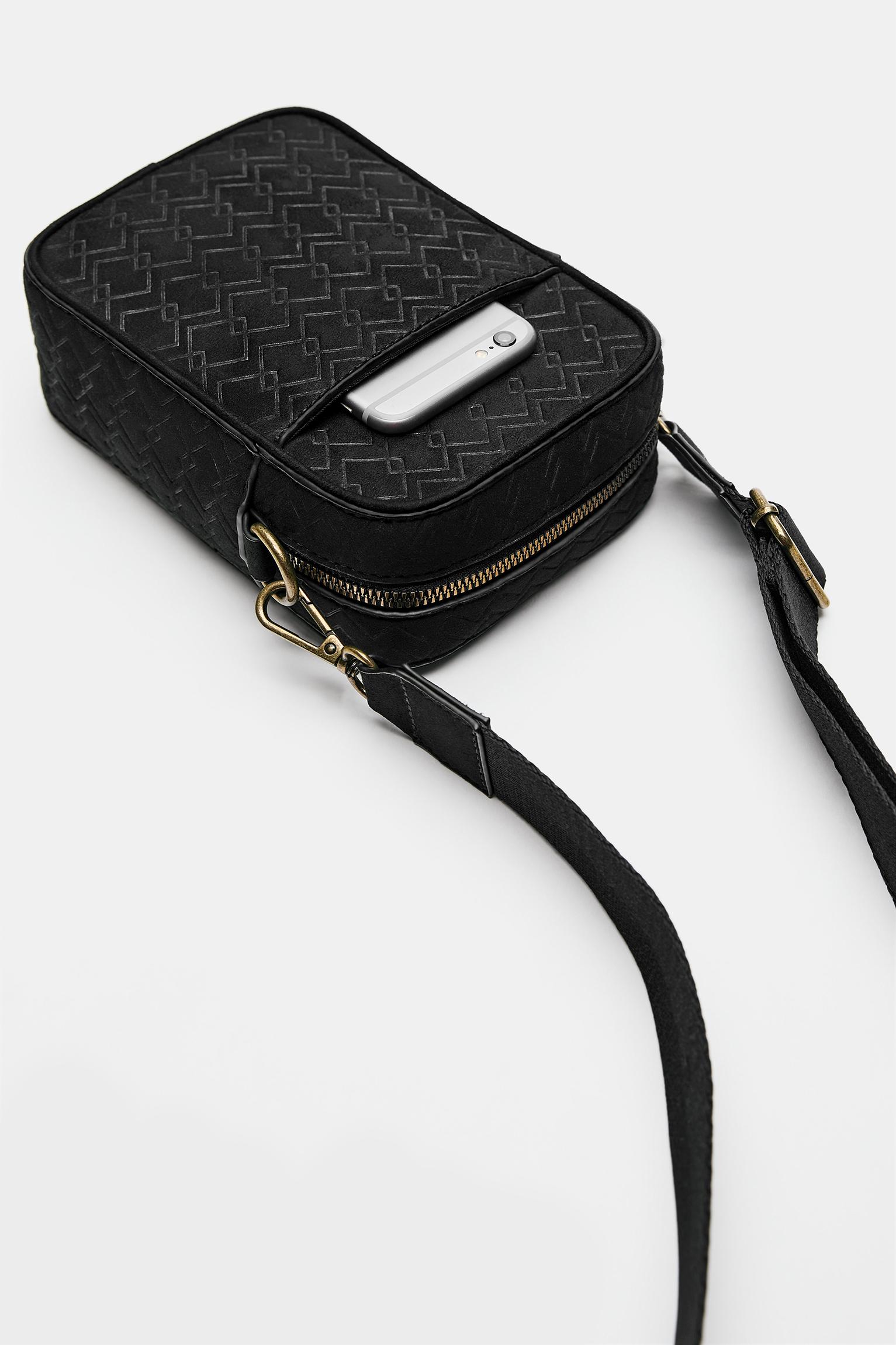 STWD kabartmalı çapraz askılı çanta - Görsel 9