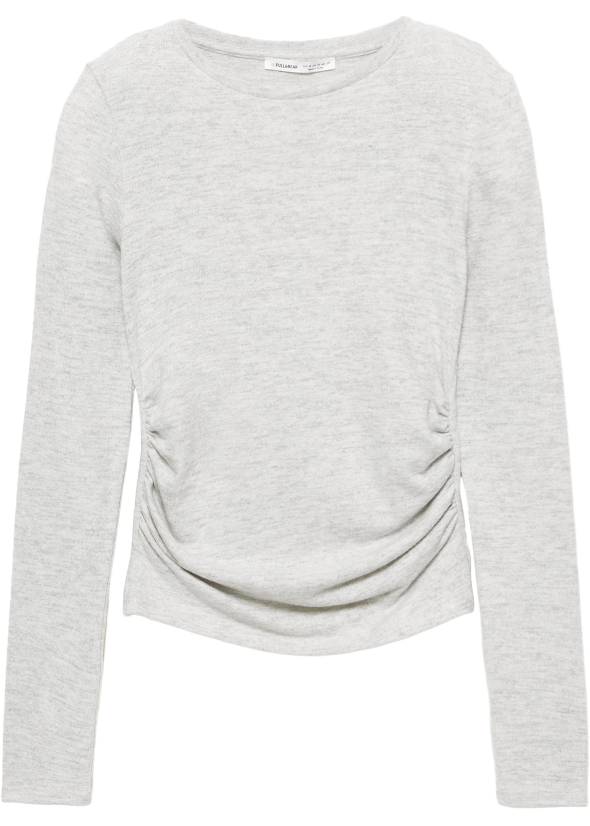 Büzgülü yumuşak dokulu tişört - Görsel 3