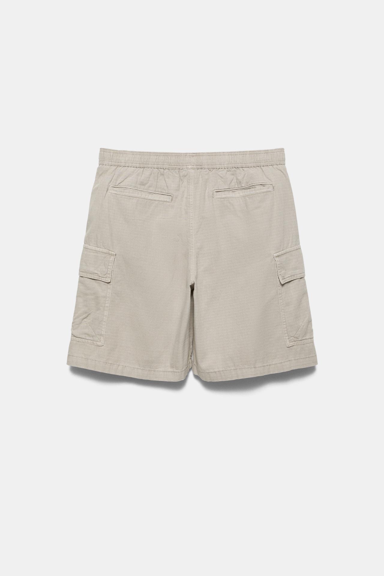 Ripstop cargo Bermuda shorts — Grey