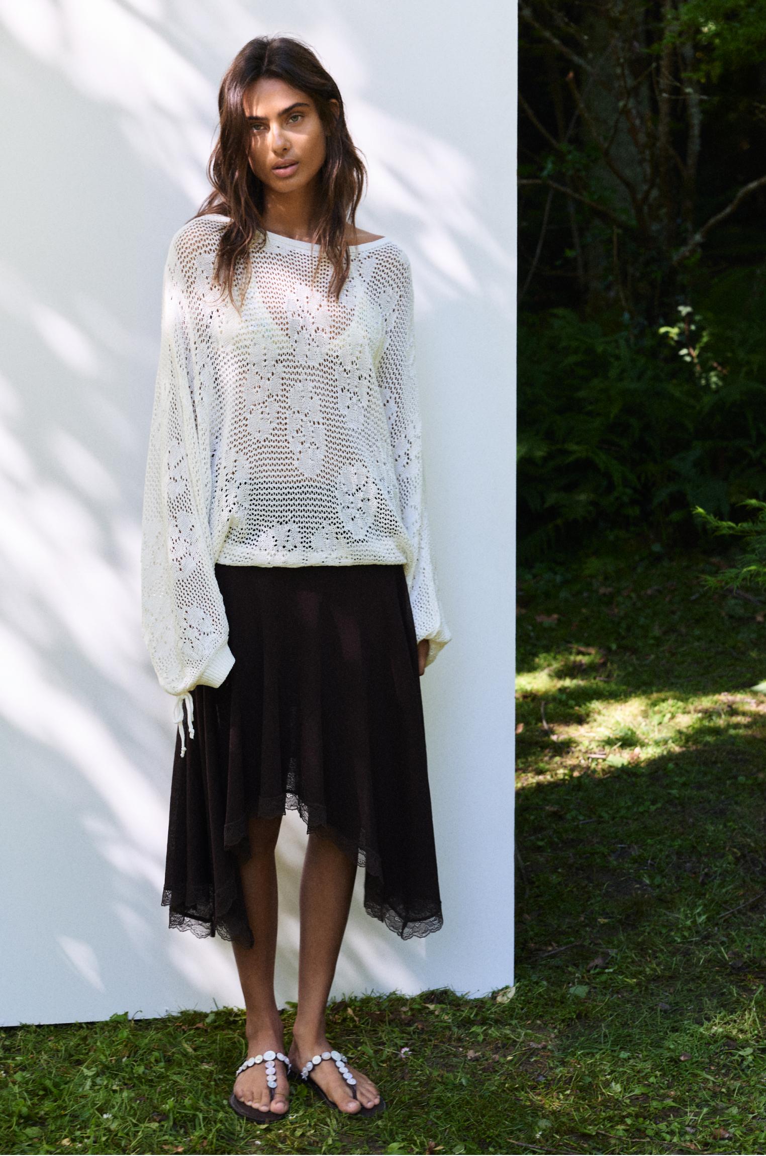 Pullover In Maglia Traforata