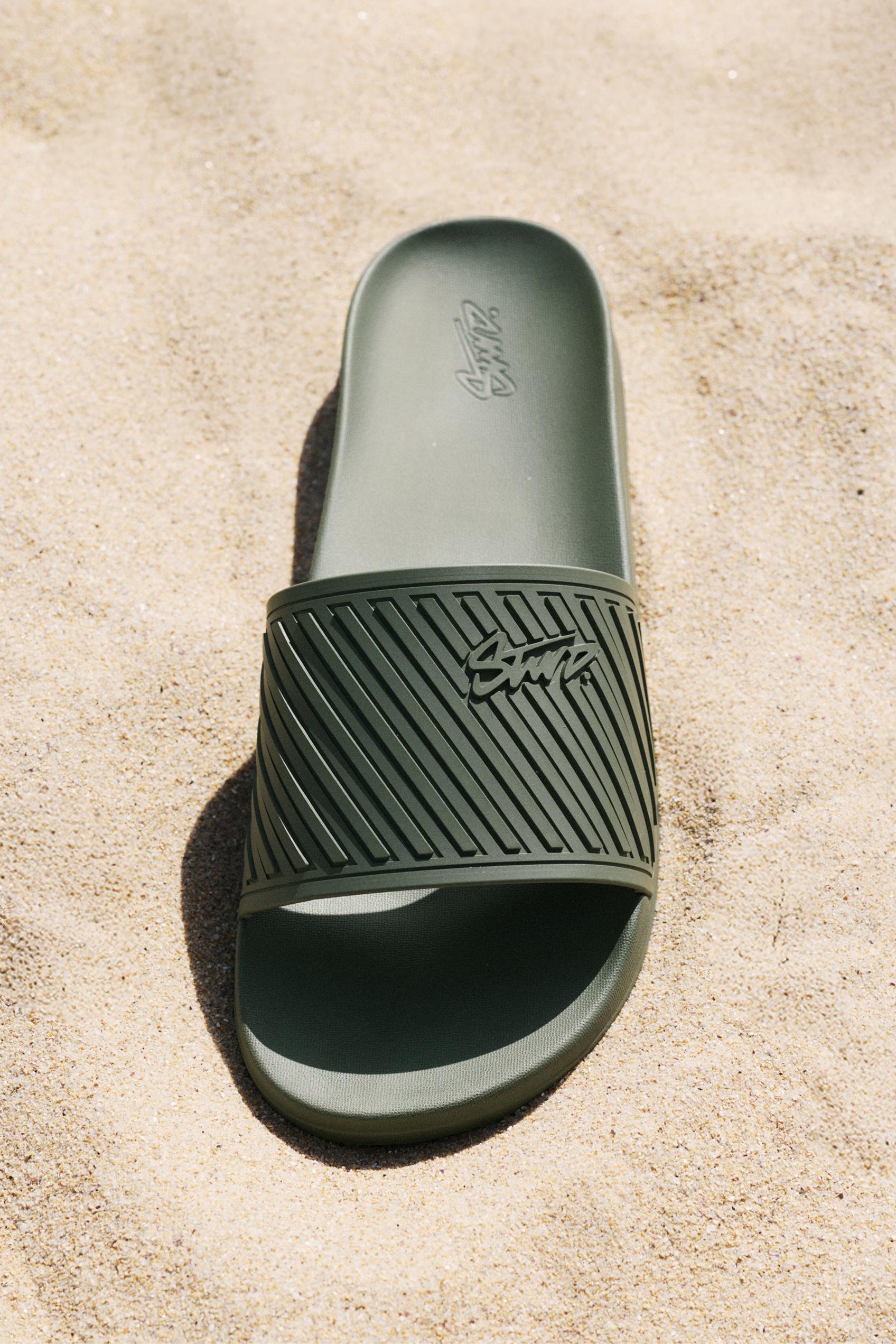 STWD rubberised sandals — Khaki
