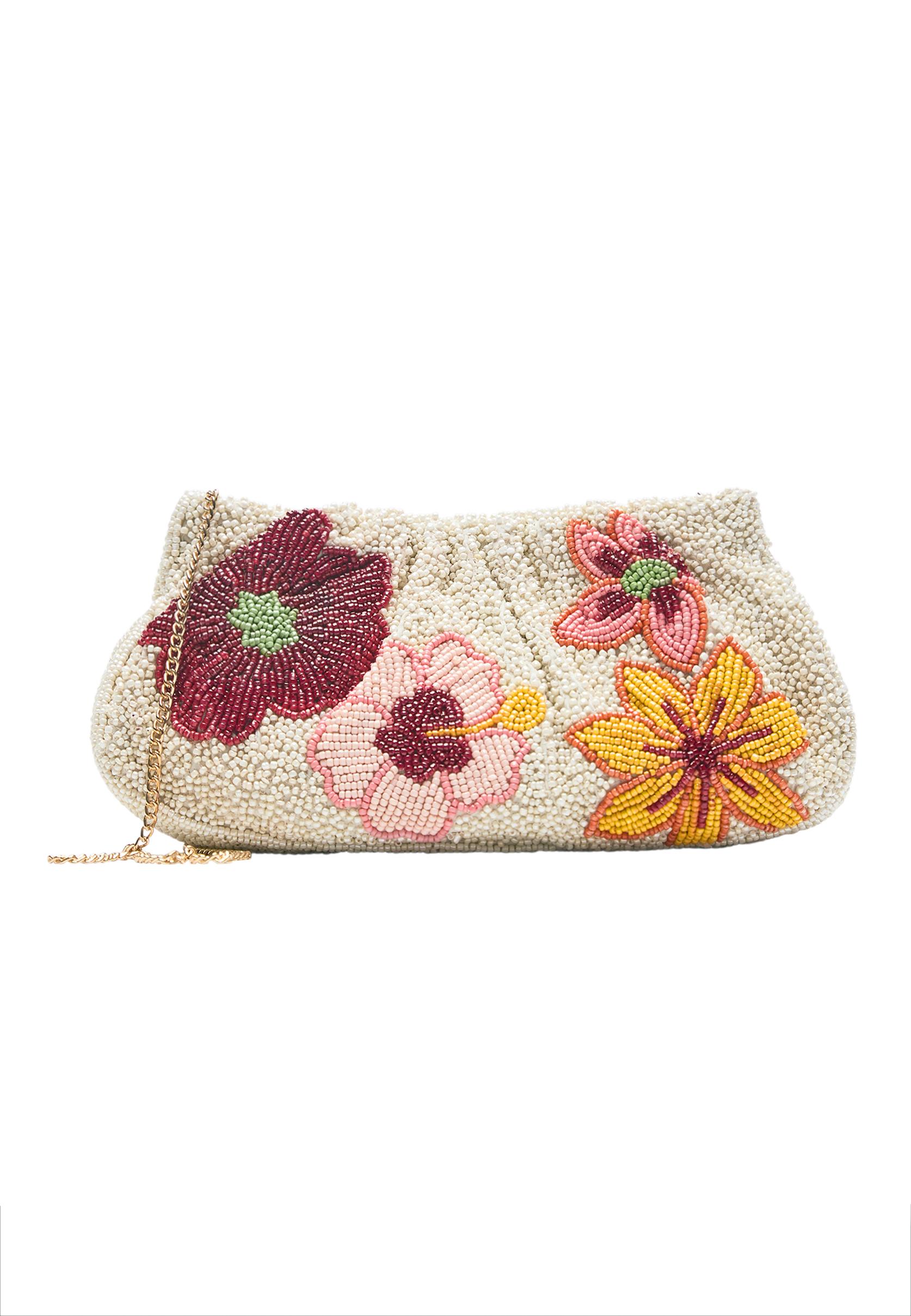 Boncuklu clutch çanta